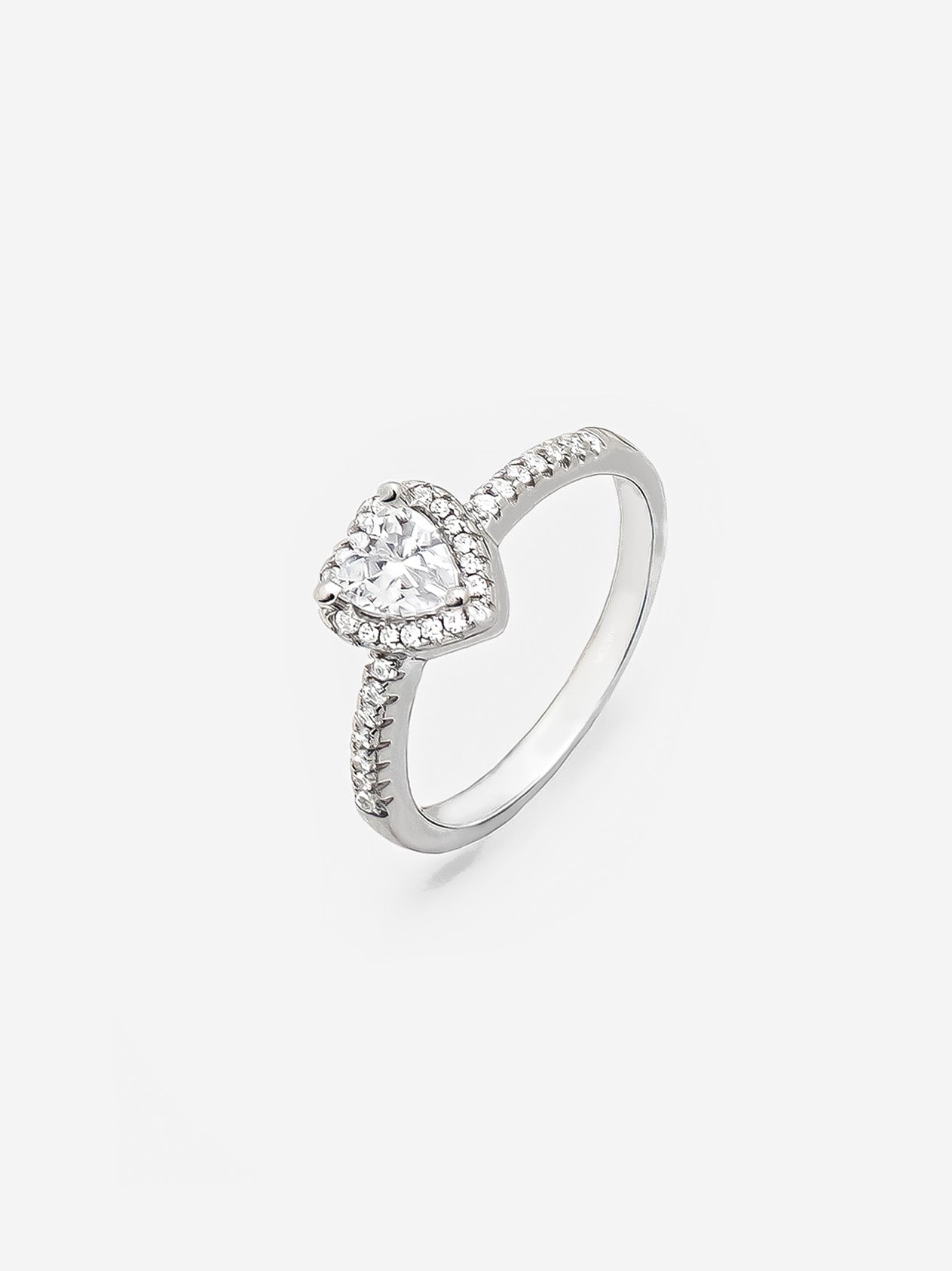 Silver Promise Ring With Small Heart