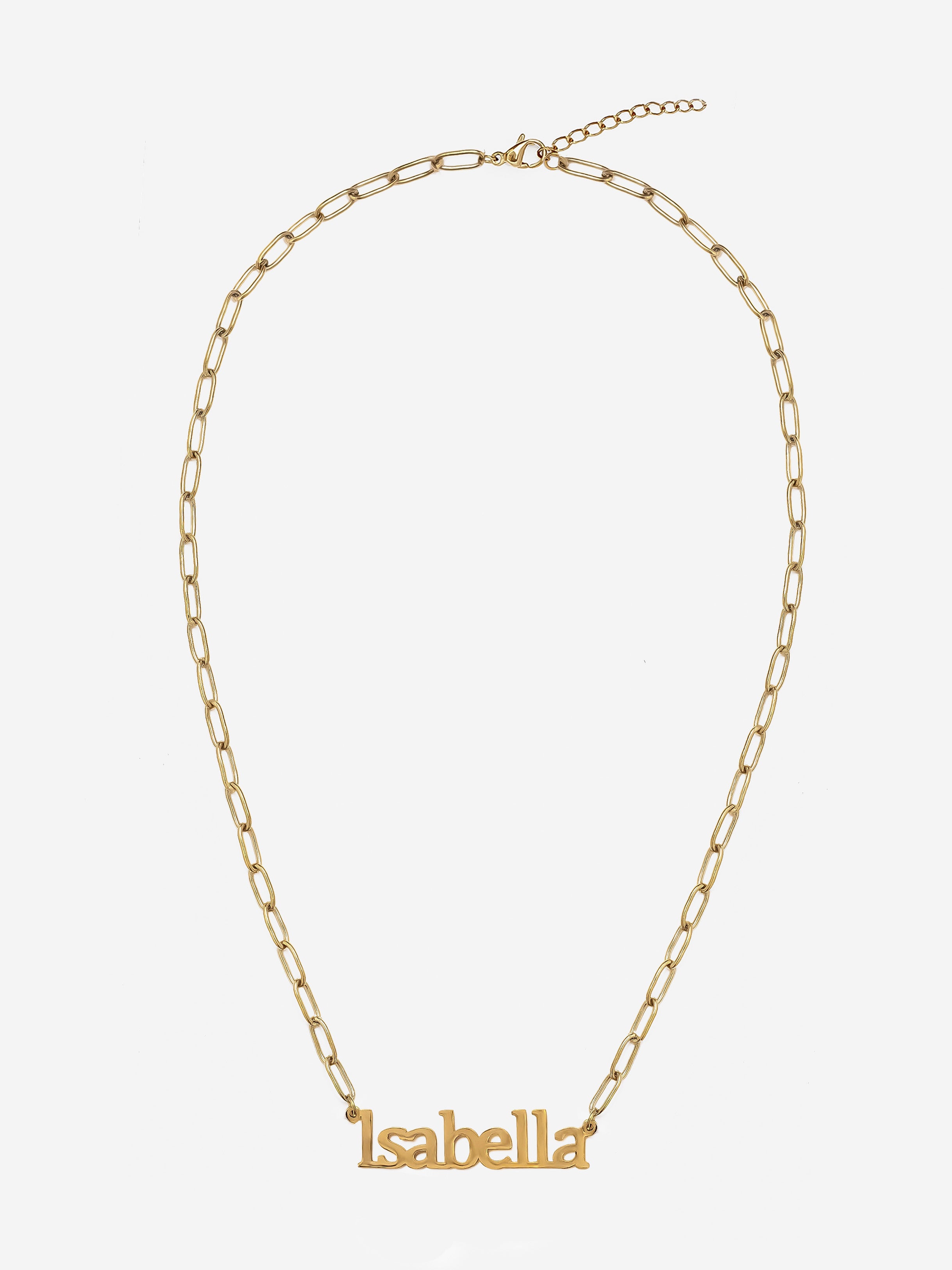 Link Chain Name Necklace - Regular Font