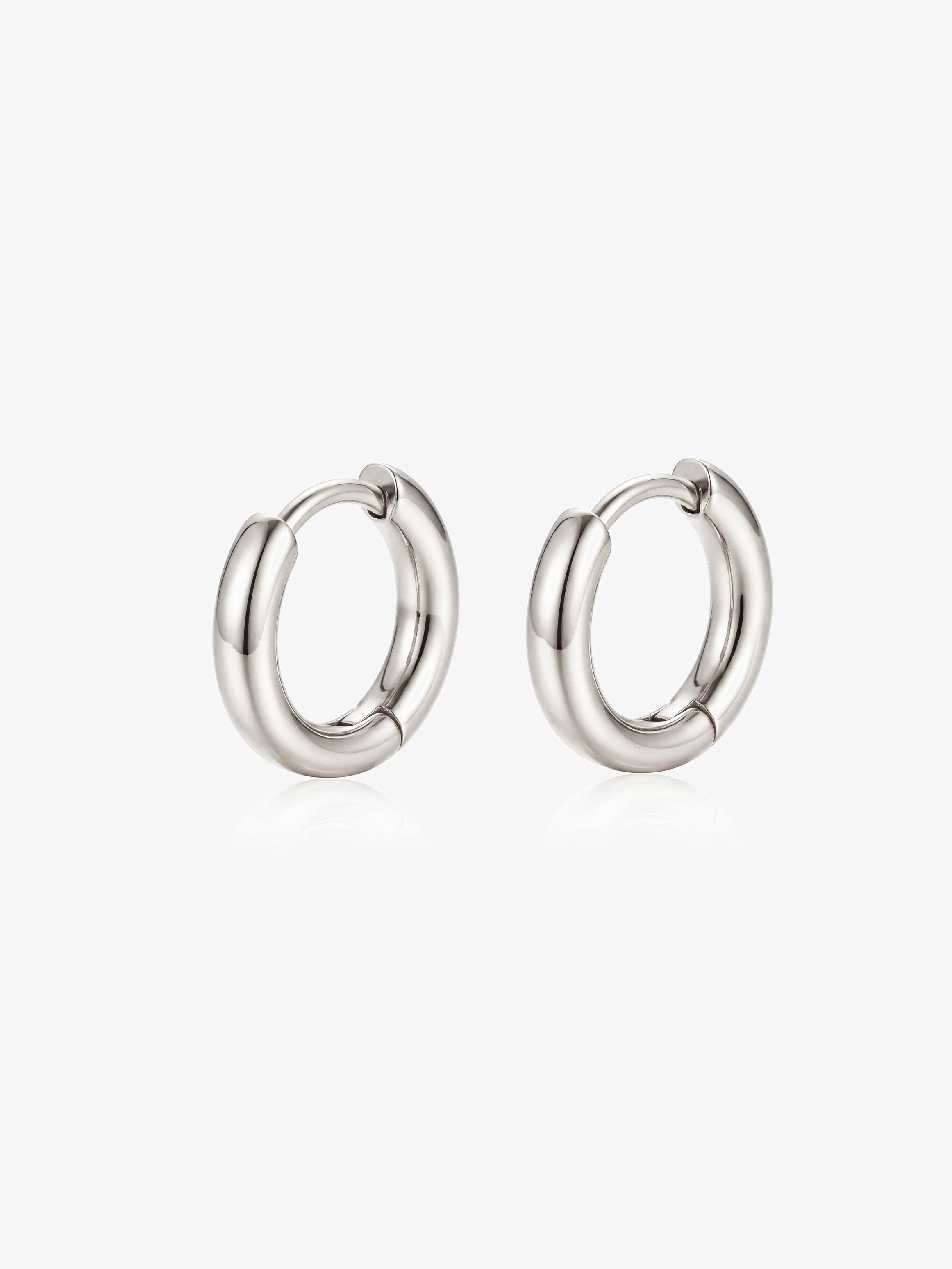 Solid Hoop Earrings - 14mm