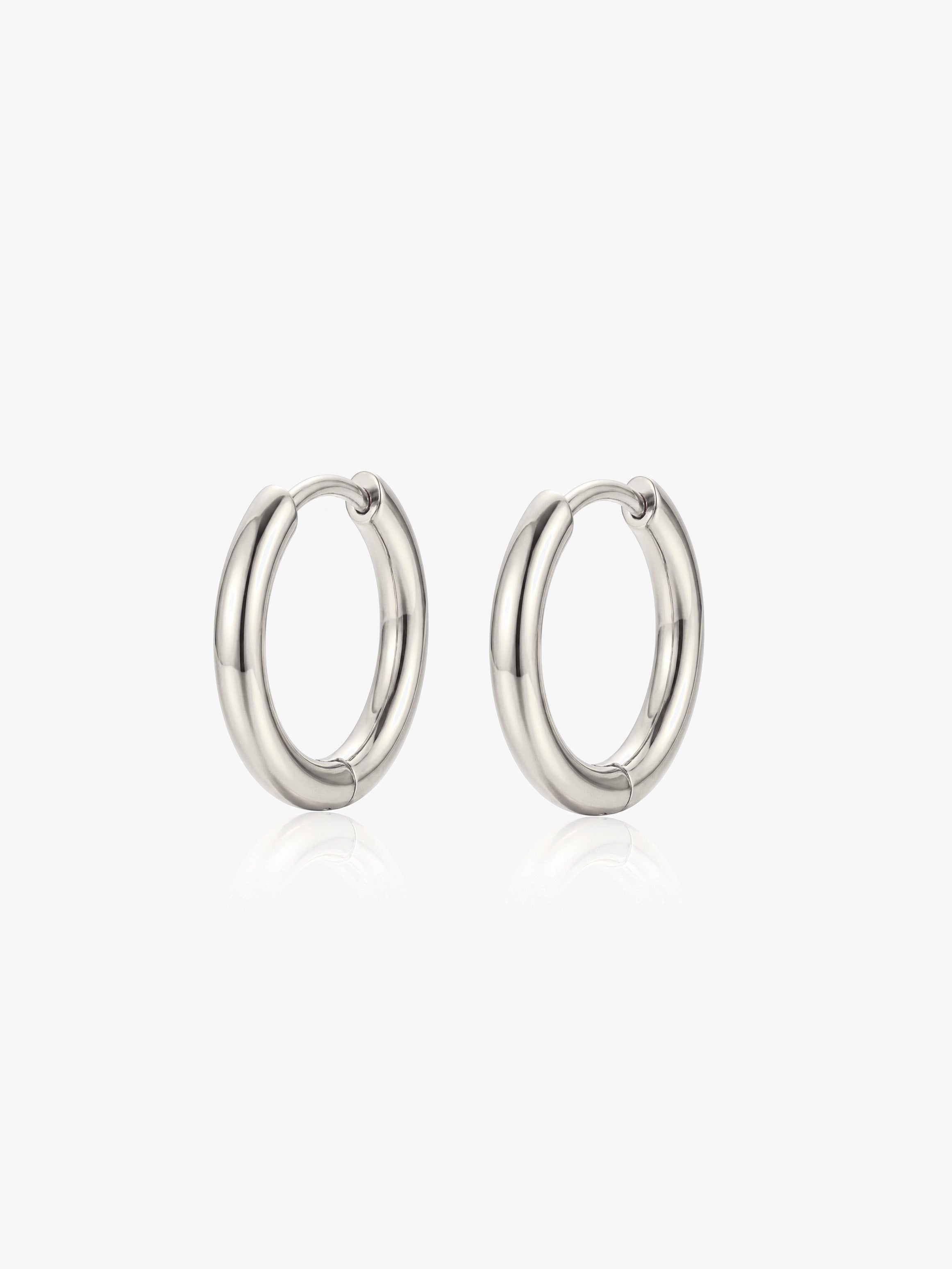 Solid Hoop Earrings - 18mm