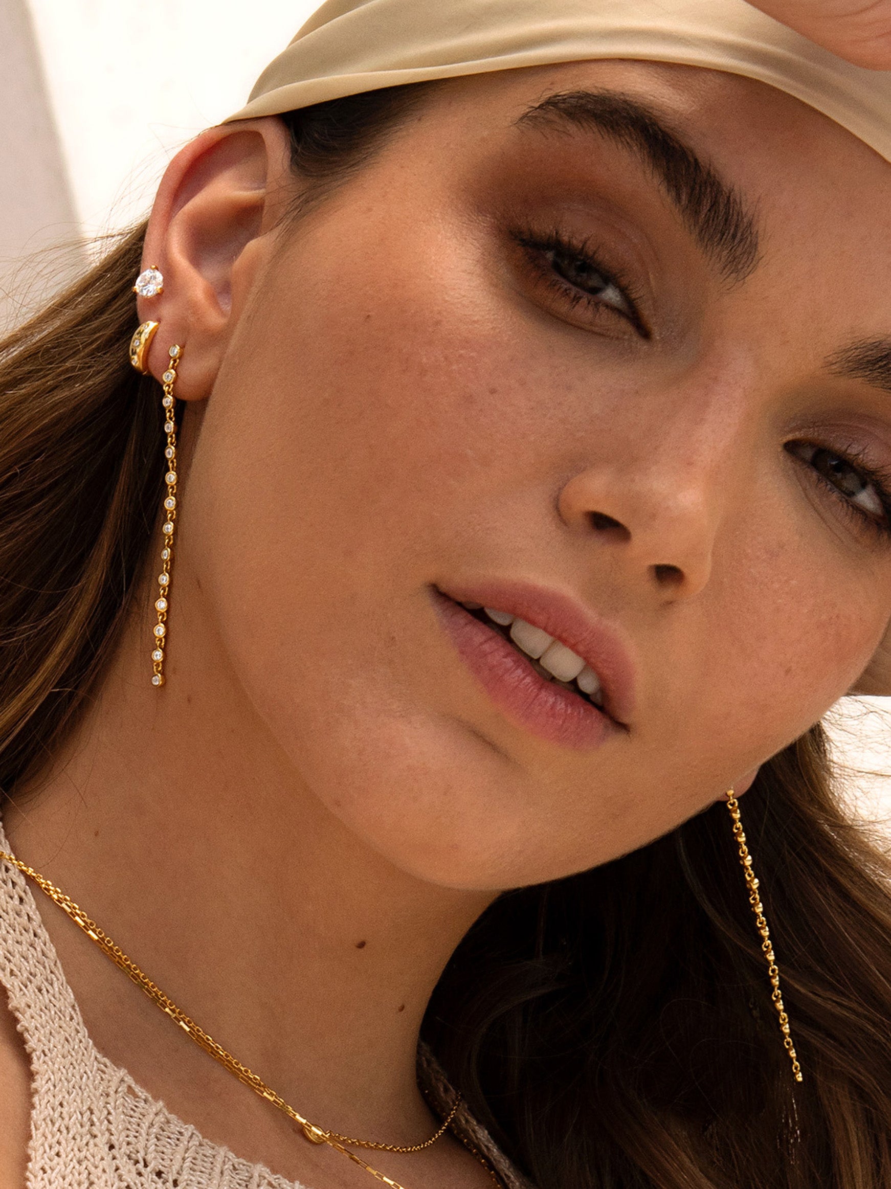 Starburst Huggie Hoop Earrings