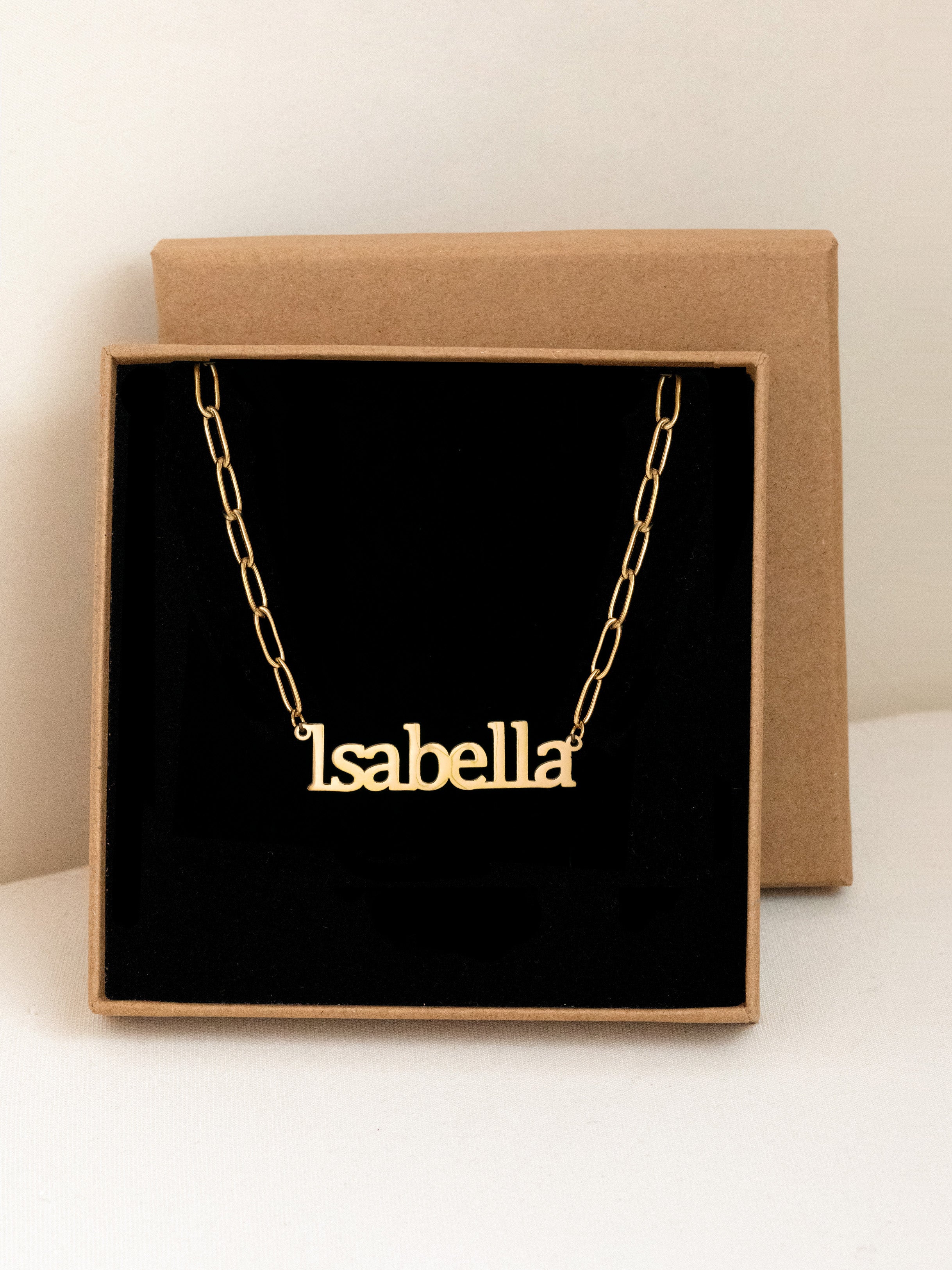 Link Chain Name Necklace - Regular Font