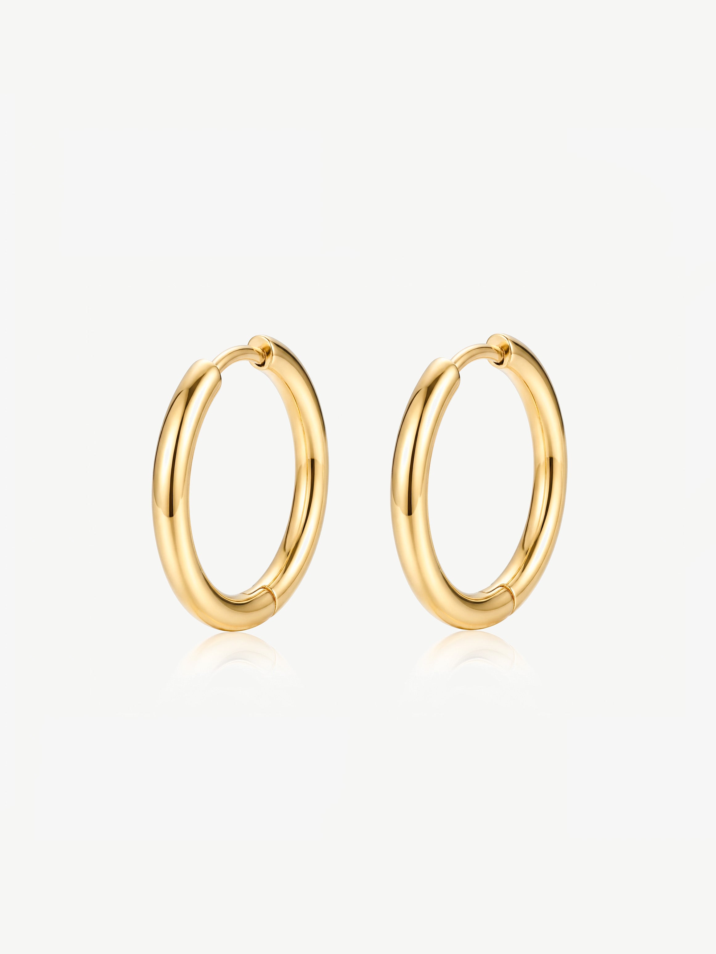 Solid Hoop Earrings - 20mm