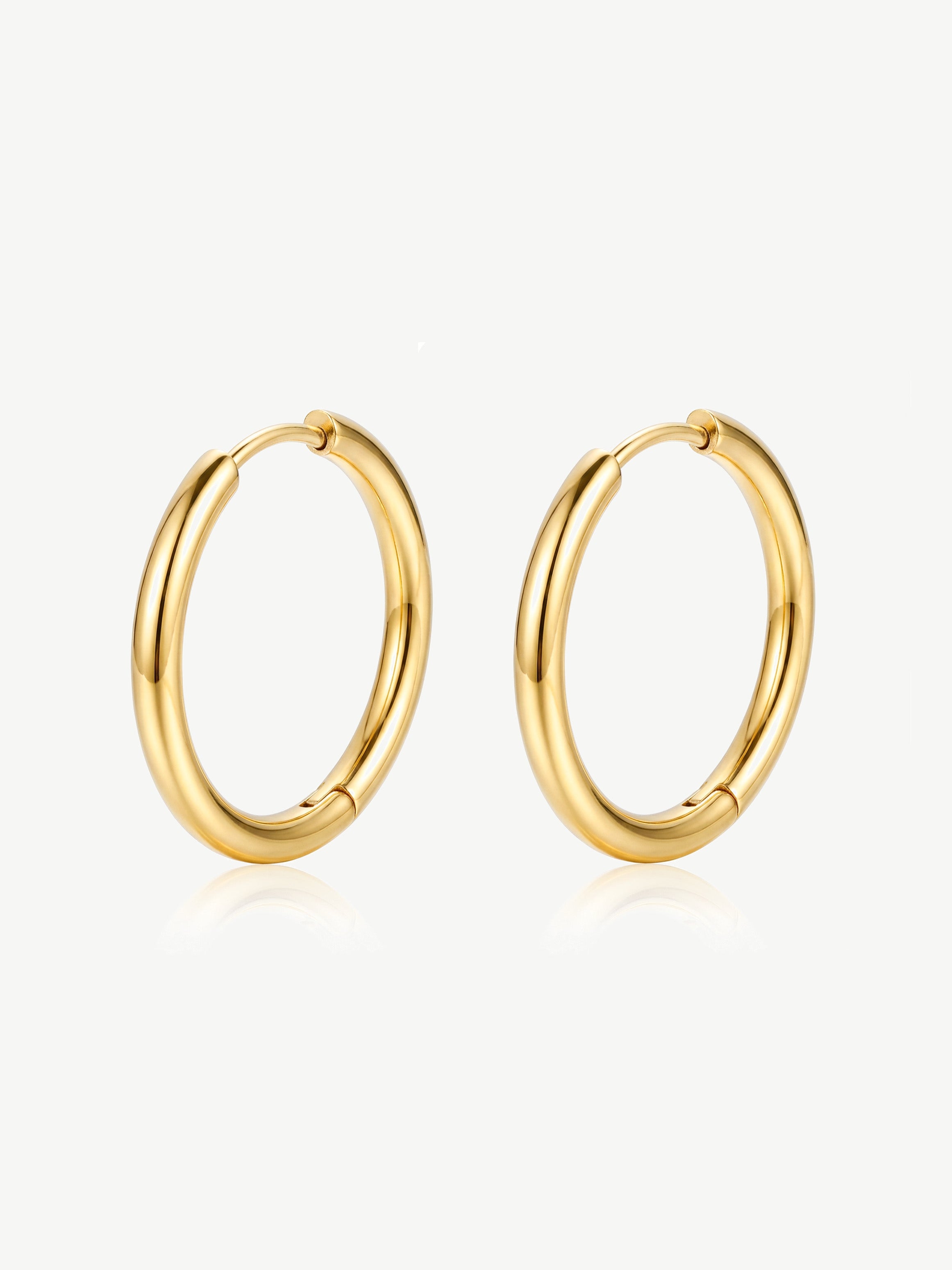 Solid Hoop Earrings - 24mm