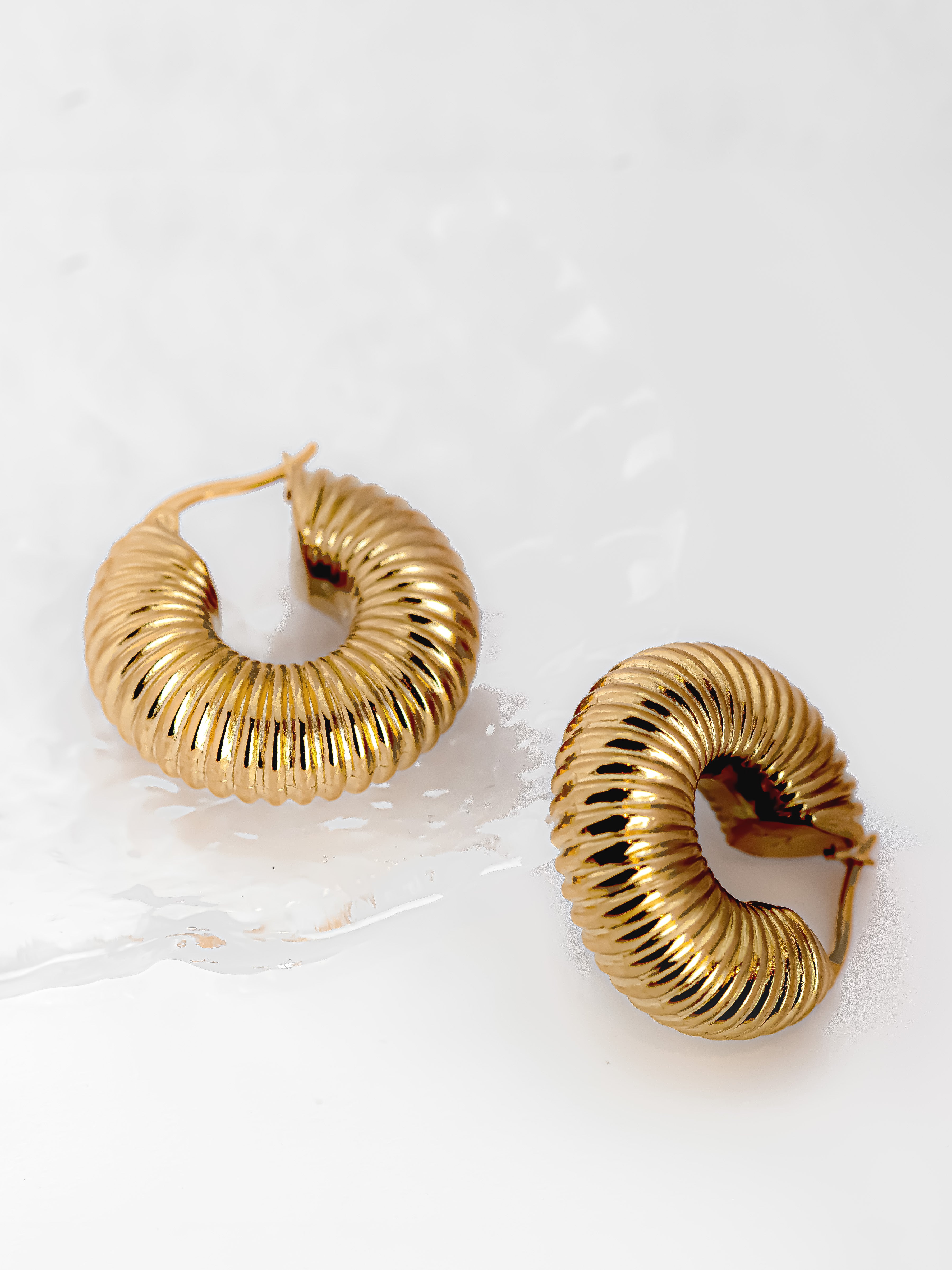 Textured Creole Hoop Earrings