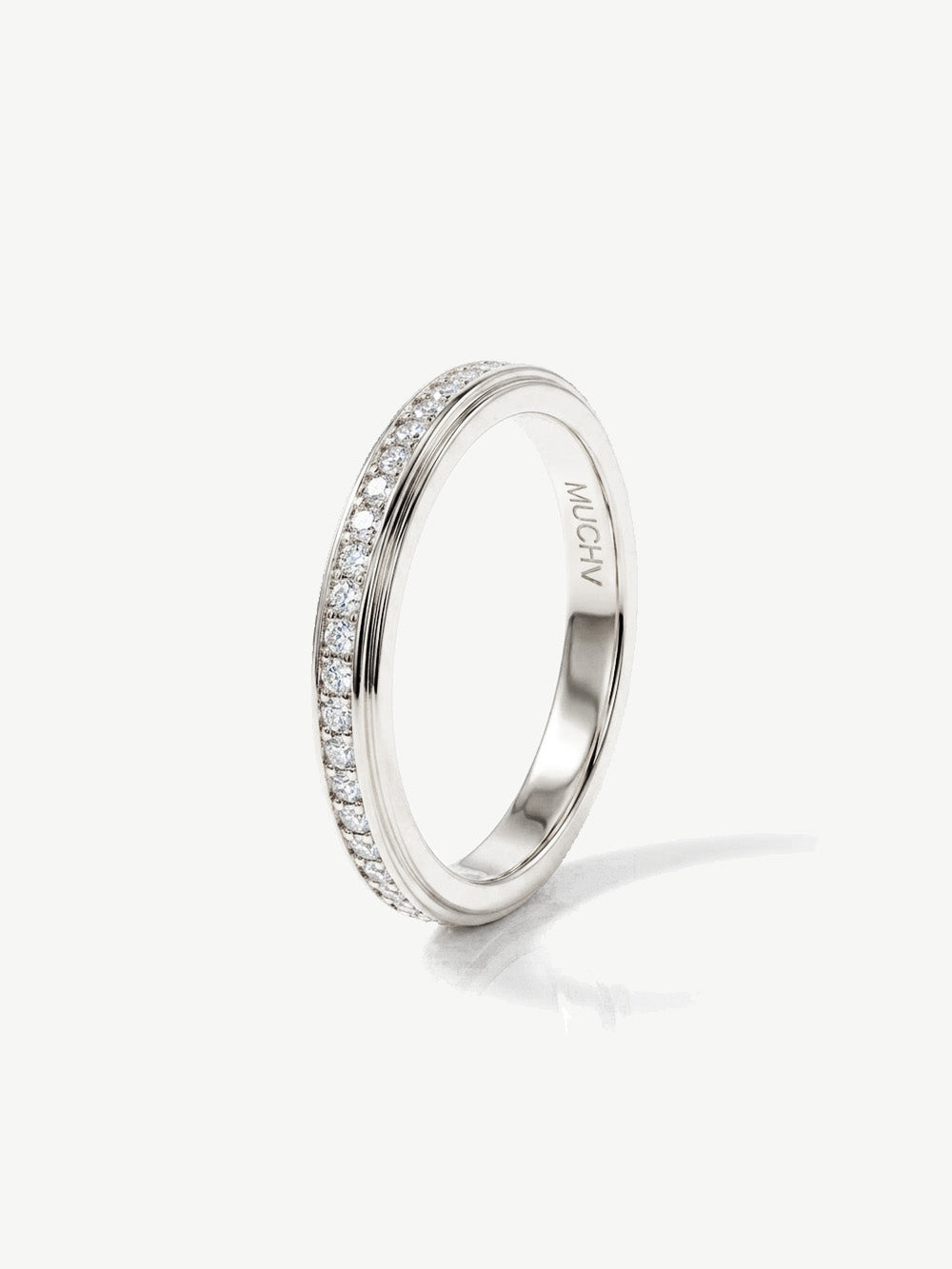 Thin Stacking Eternity Ring With Sparkling Stones