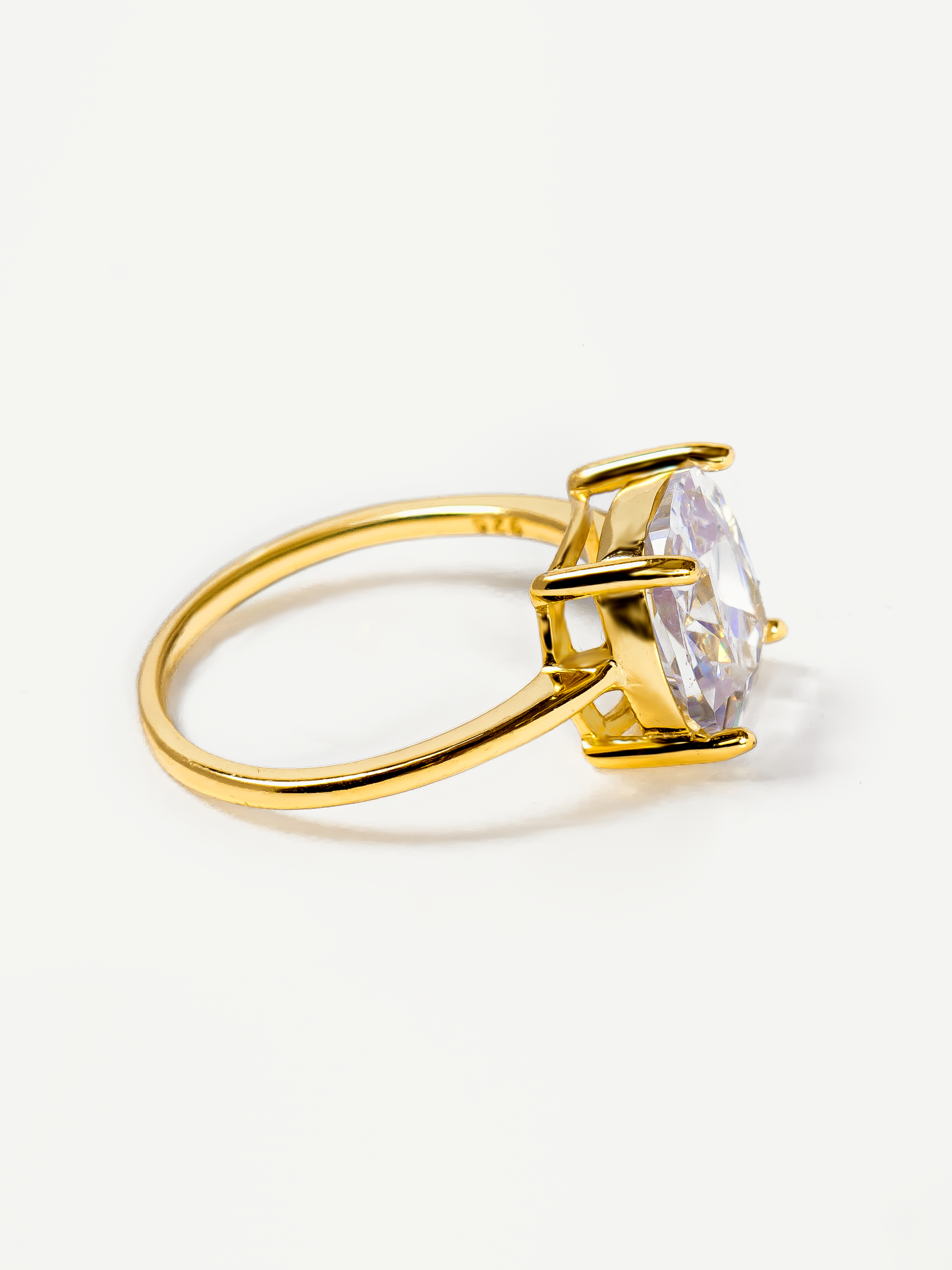 Dainty Square Stone Promise Ring