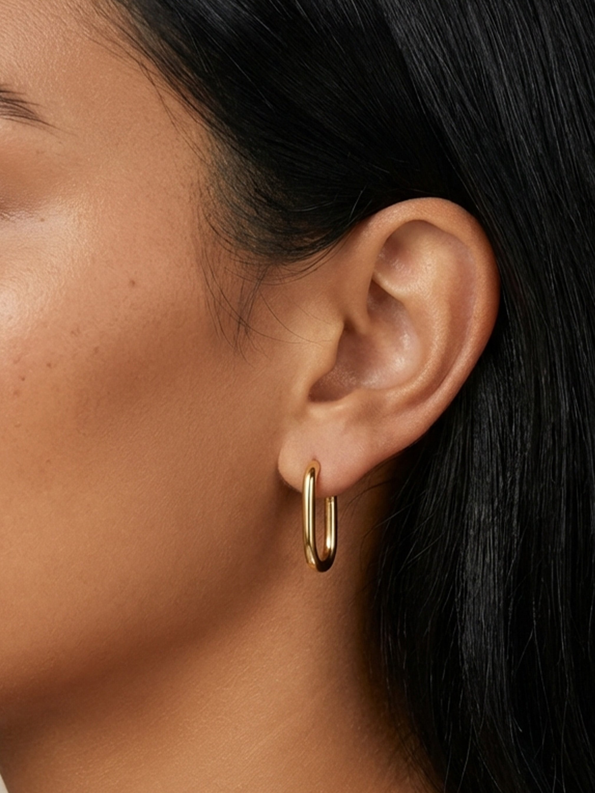 Small Oval Hoop Earrings