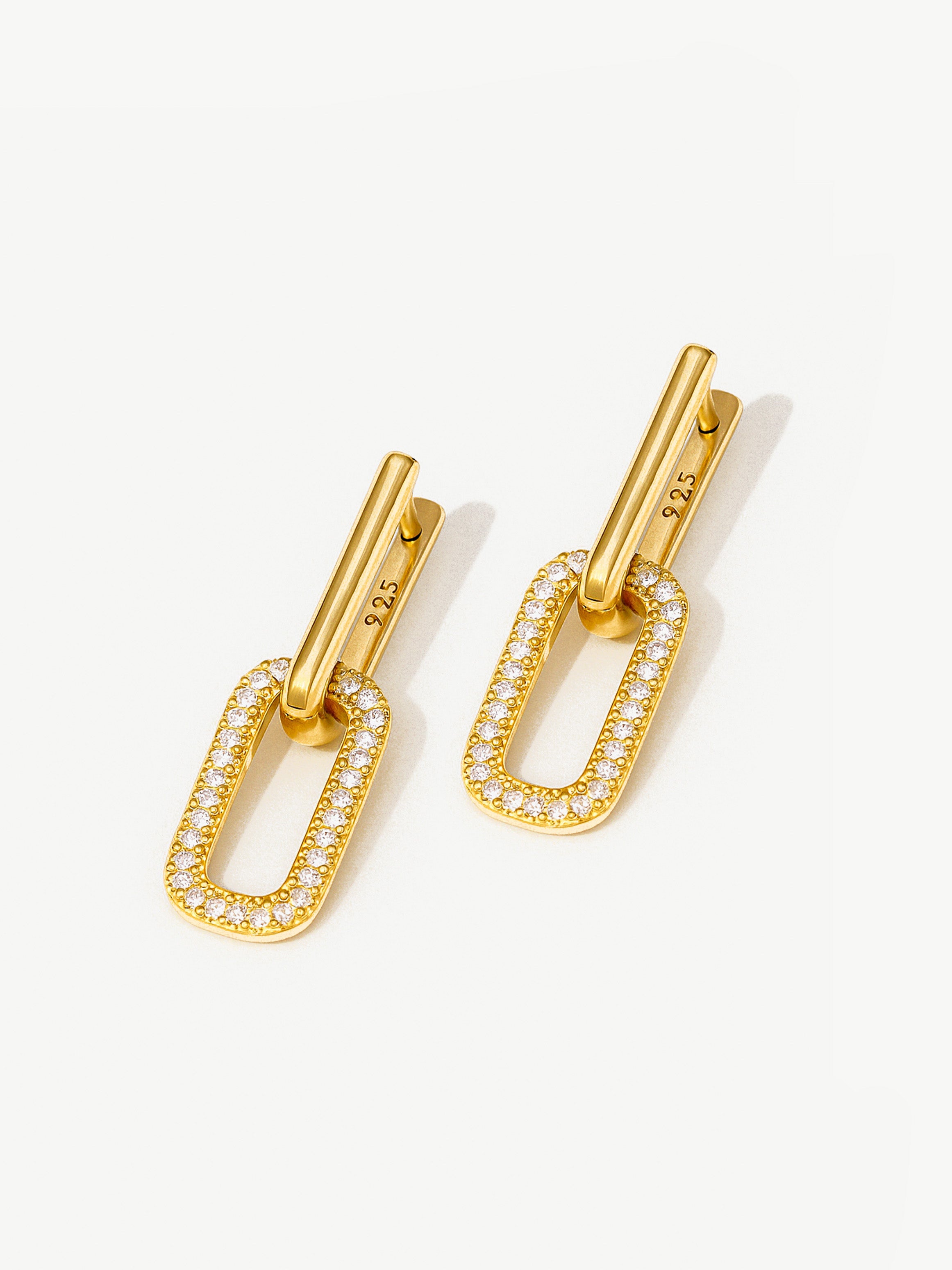 Dangle Hoop Earrings With Removable Charms