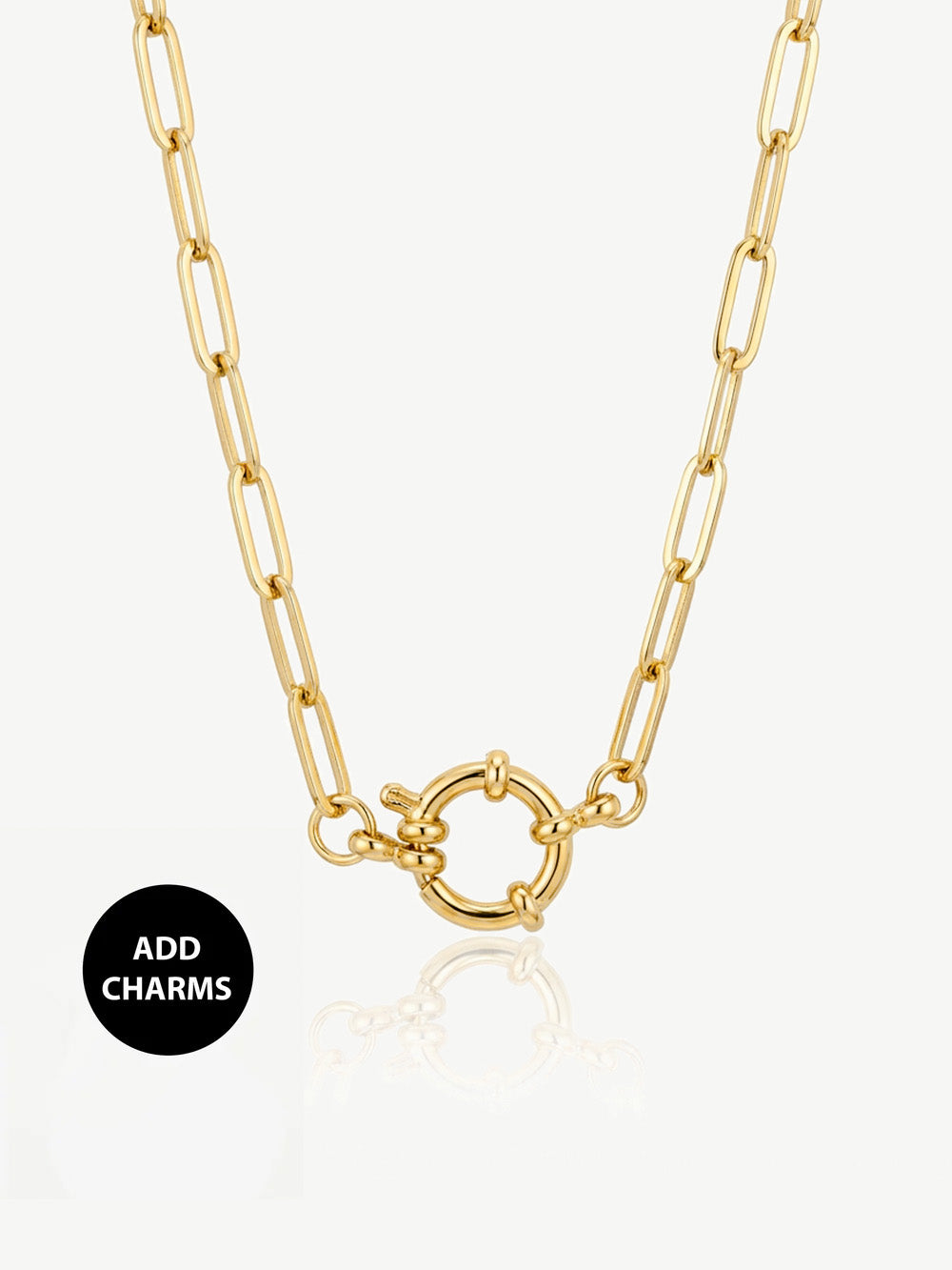 Link Chain Necklace For Charms (Q-Clasp)