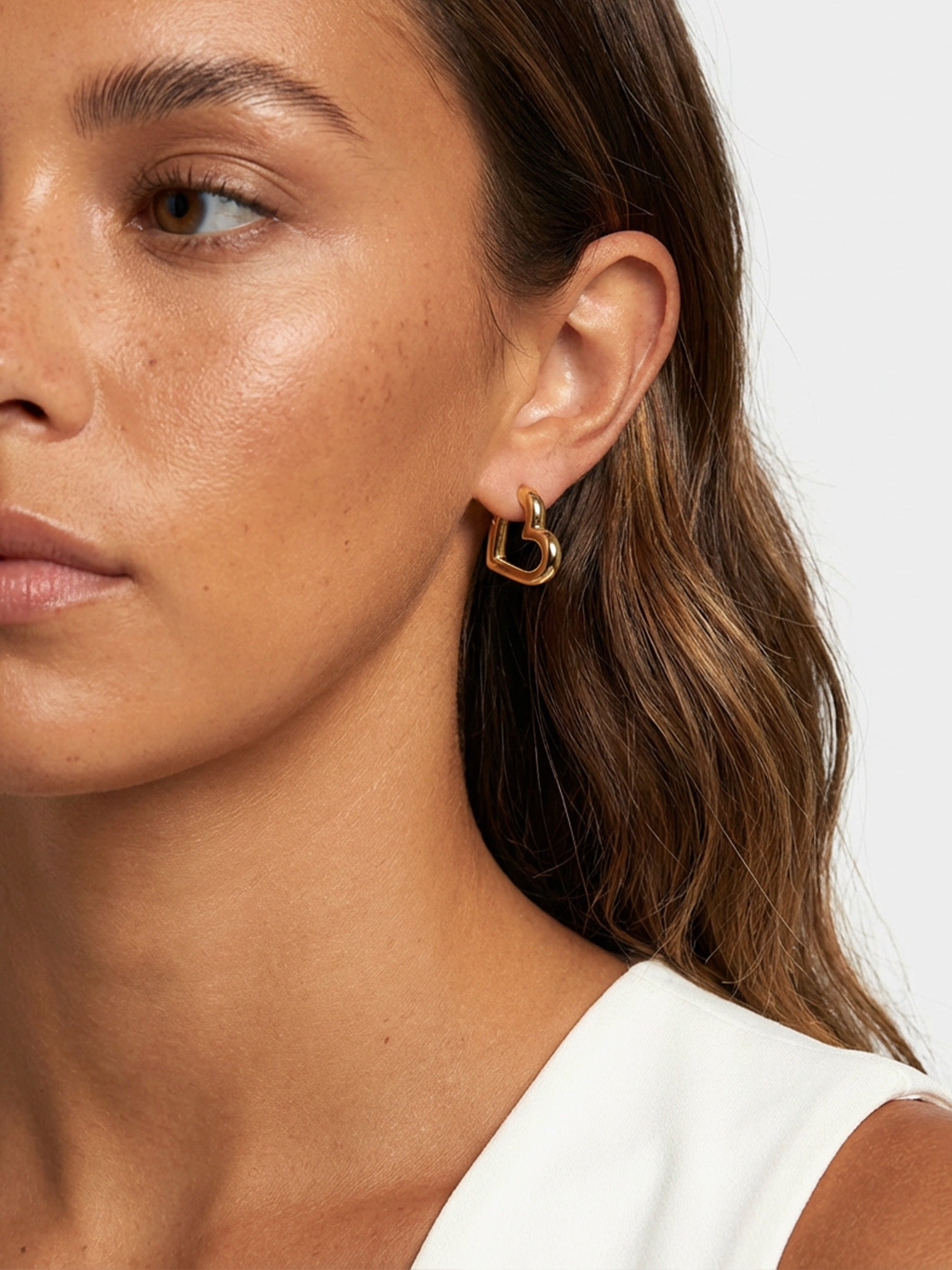 Bold Heart Hoop Earrings