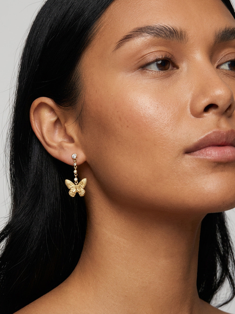 Butterfly Chain Drop Earrings