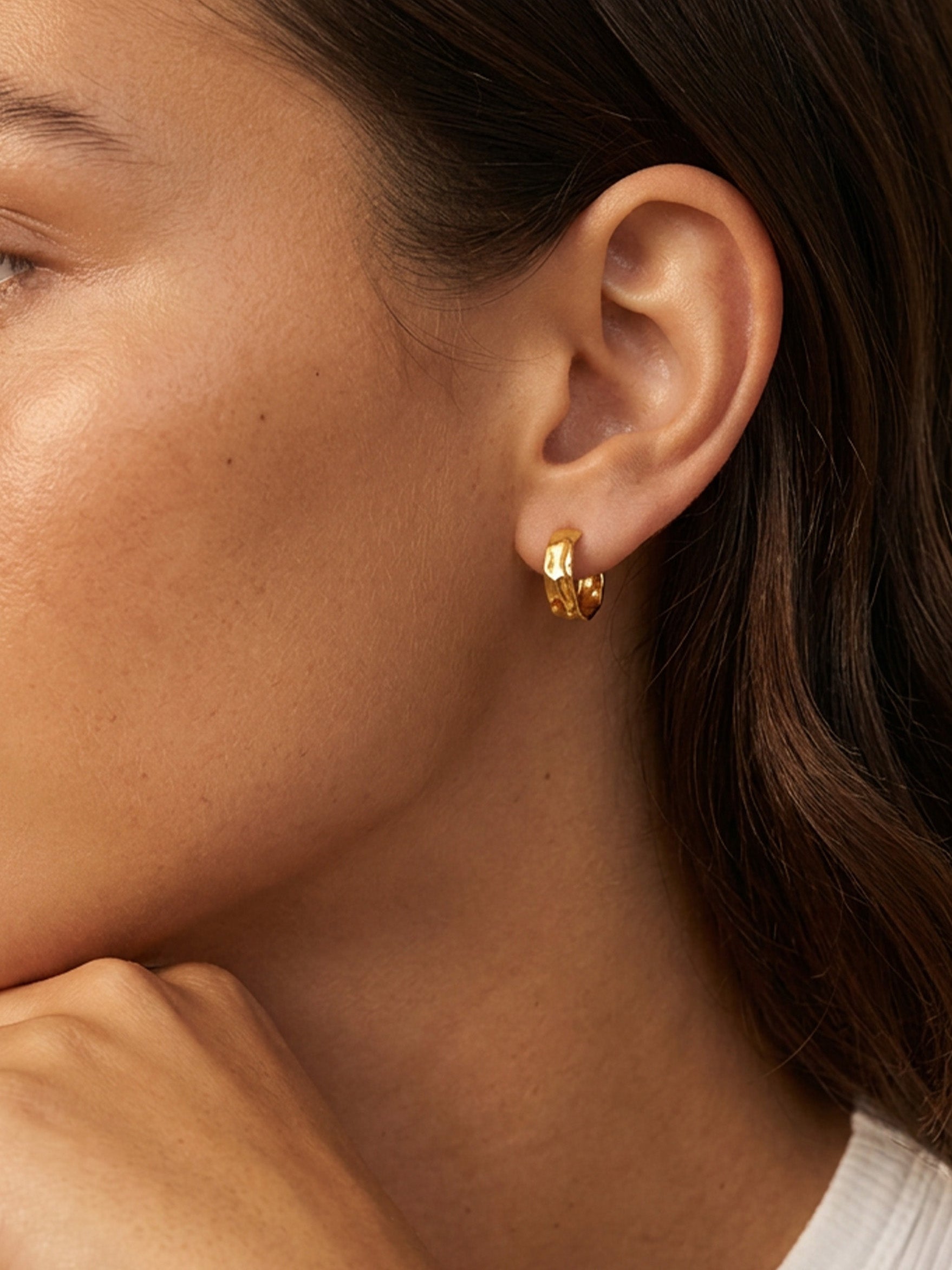 Molten Small Hoop Earrings