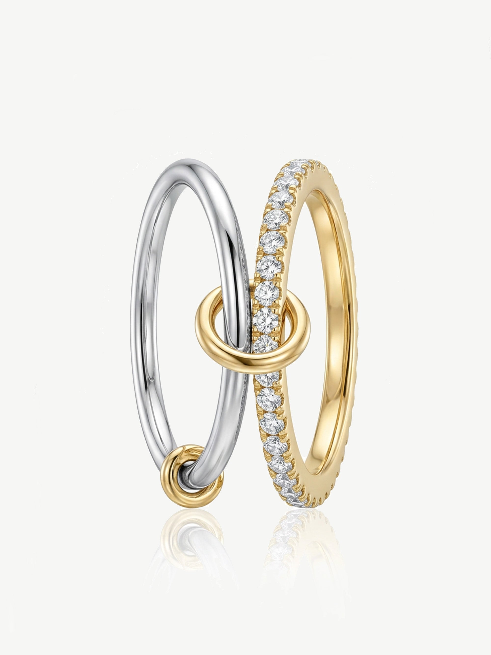 Interlocking Two-Tone Ring