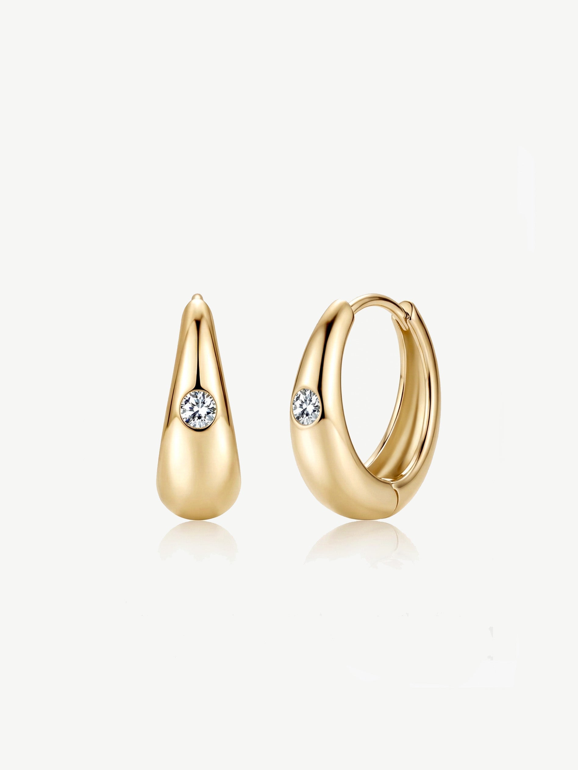 Moissanite Hoop Earrings