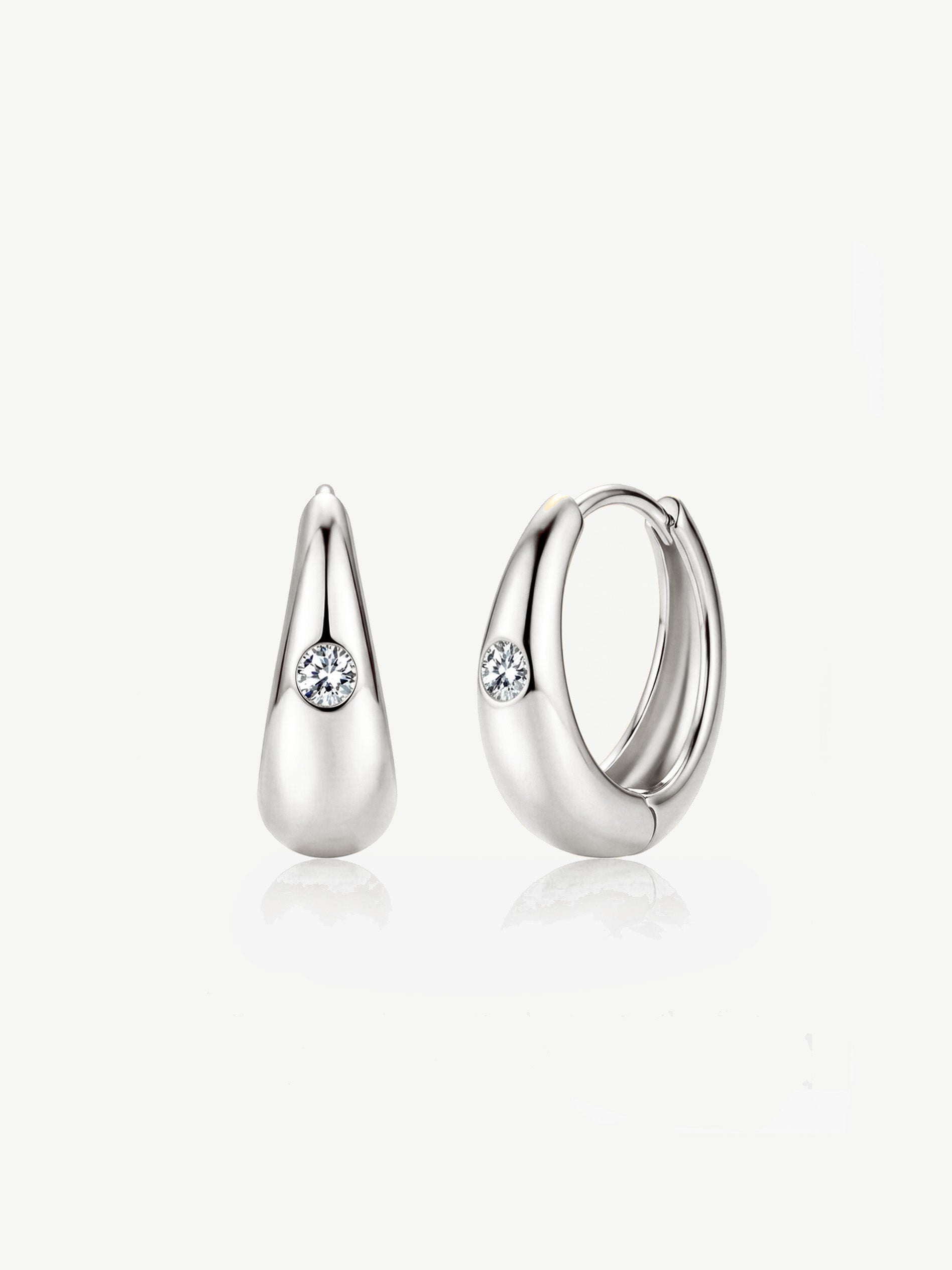 Moissanite Hoop Earrings