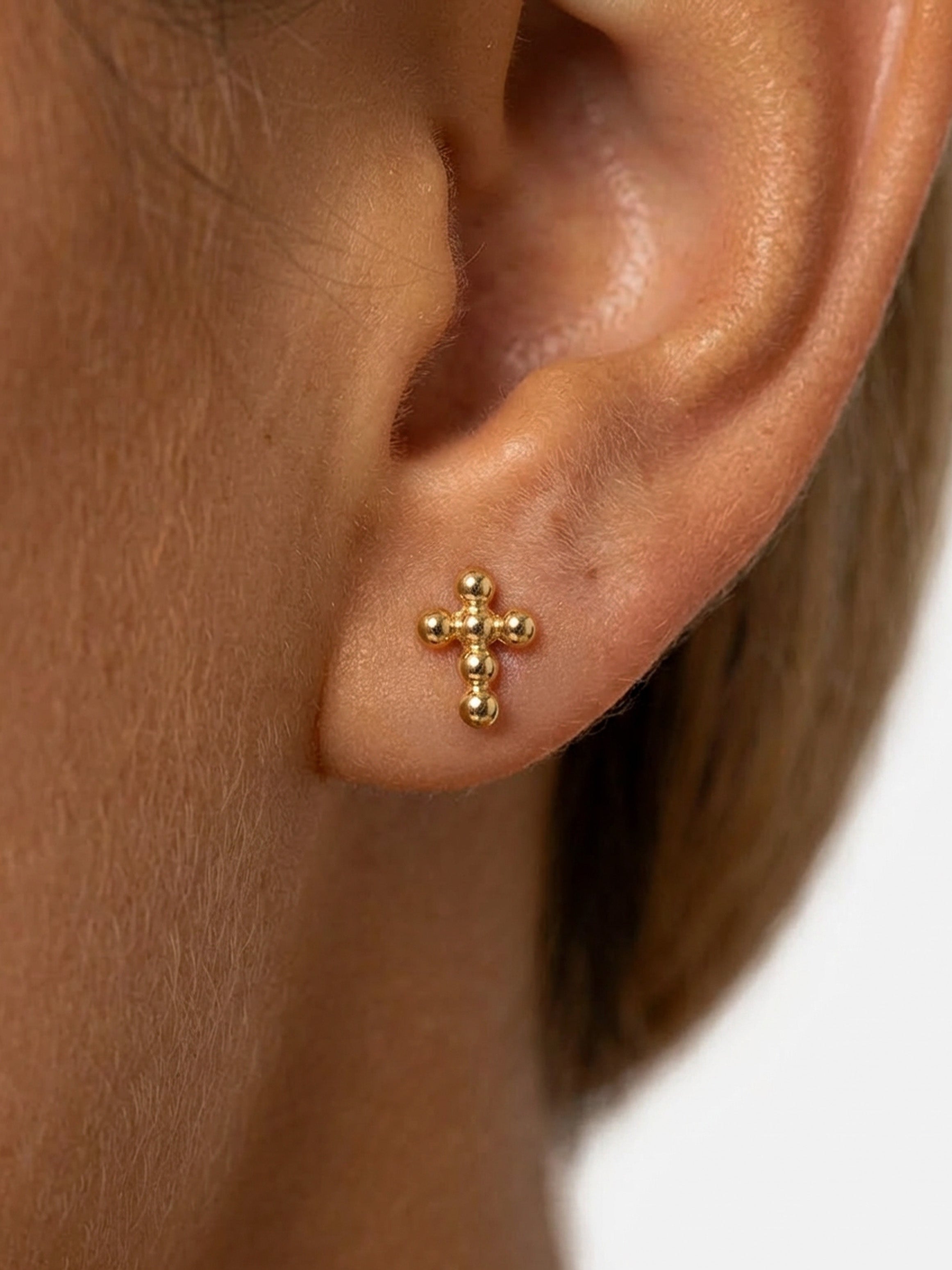 Mini Cross Stud Earrings