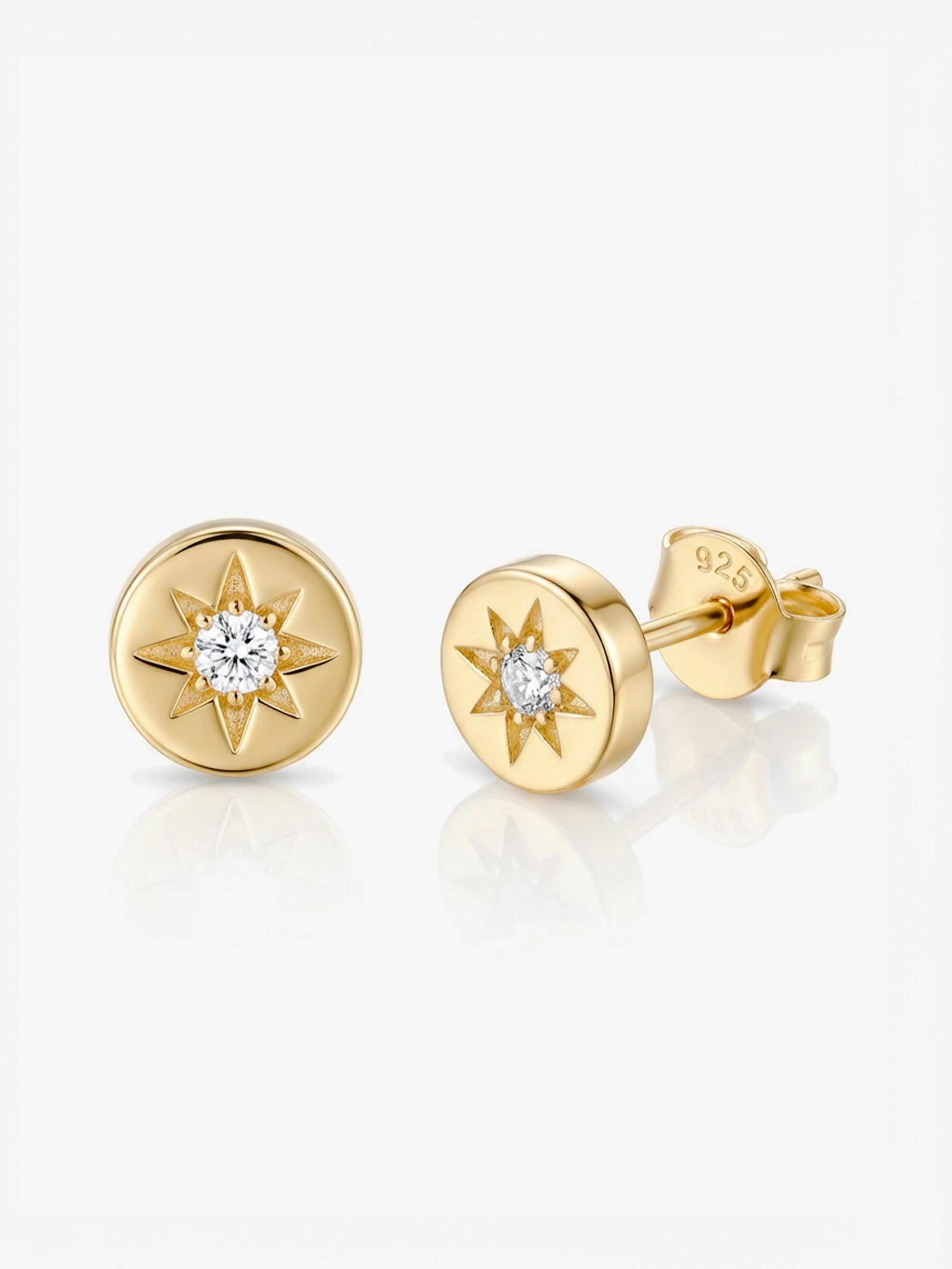 Star Coin Stud Earrings