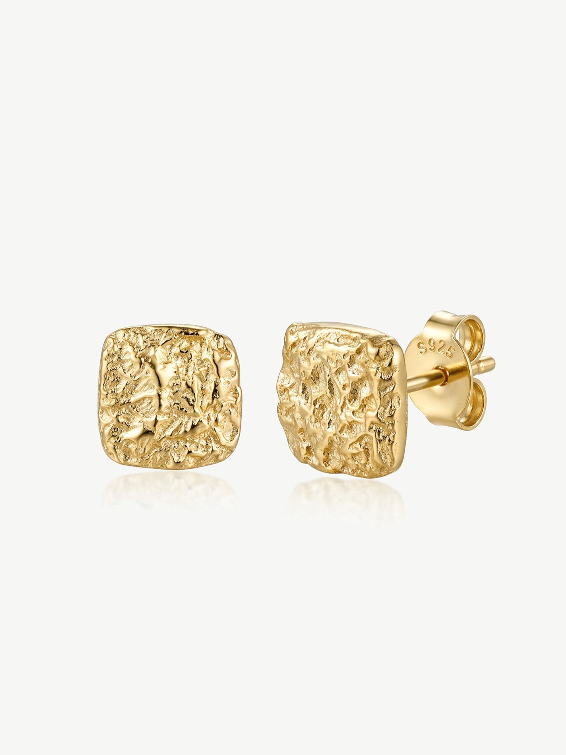 Textured Square Stud Earrings