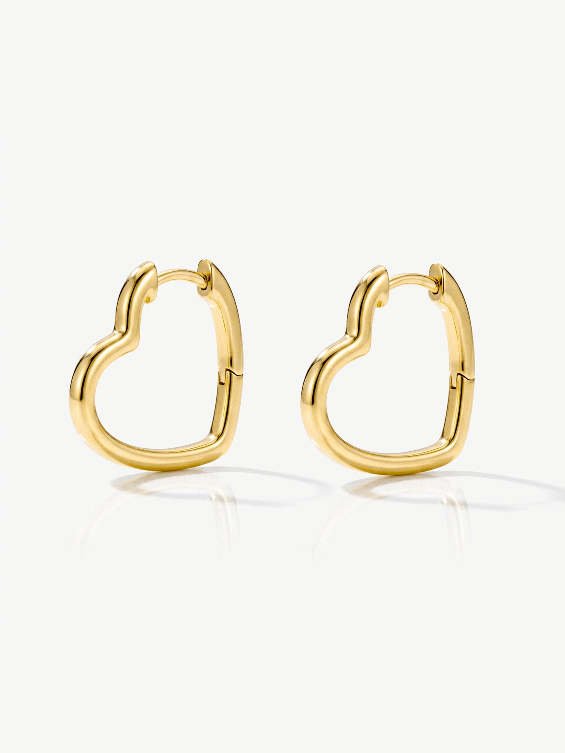 Heart Hoop Earrings - Small