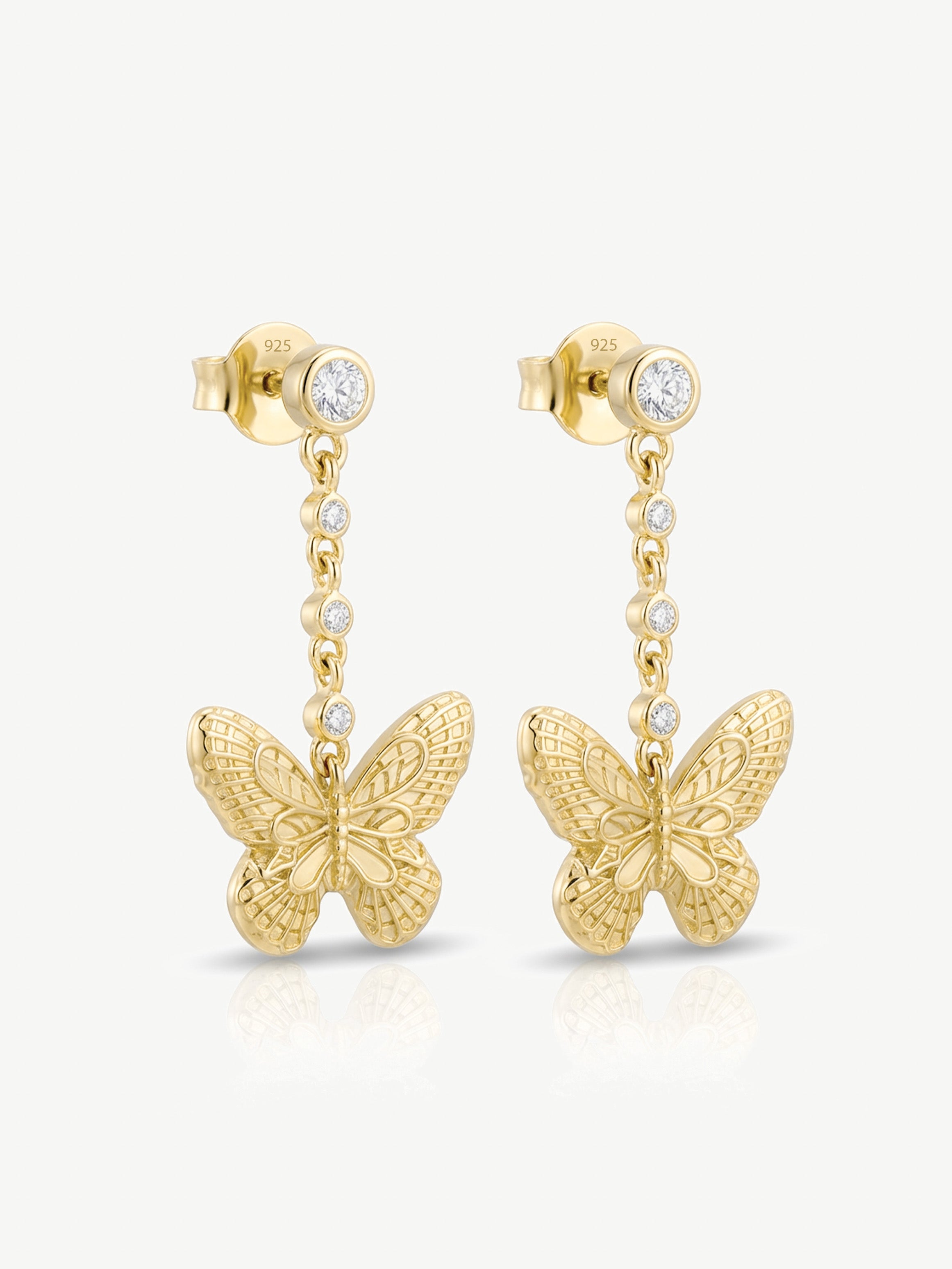 Butterfly Chain Drop Earrings