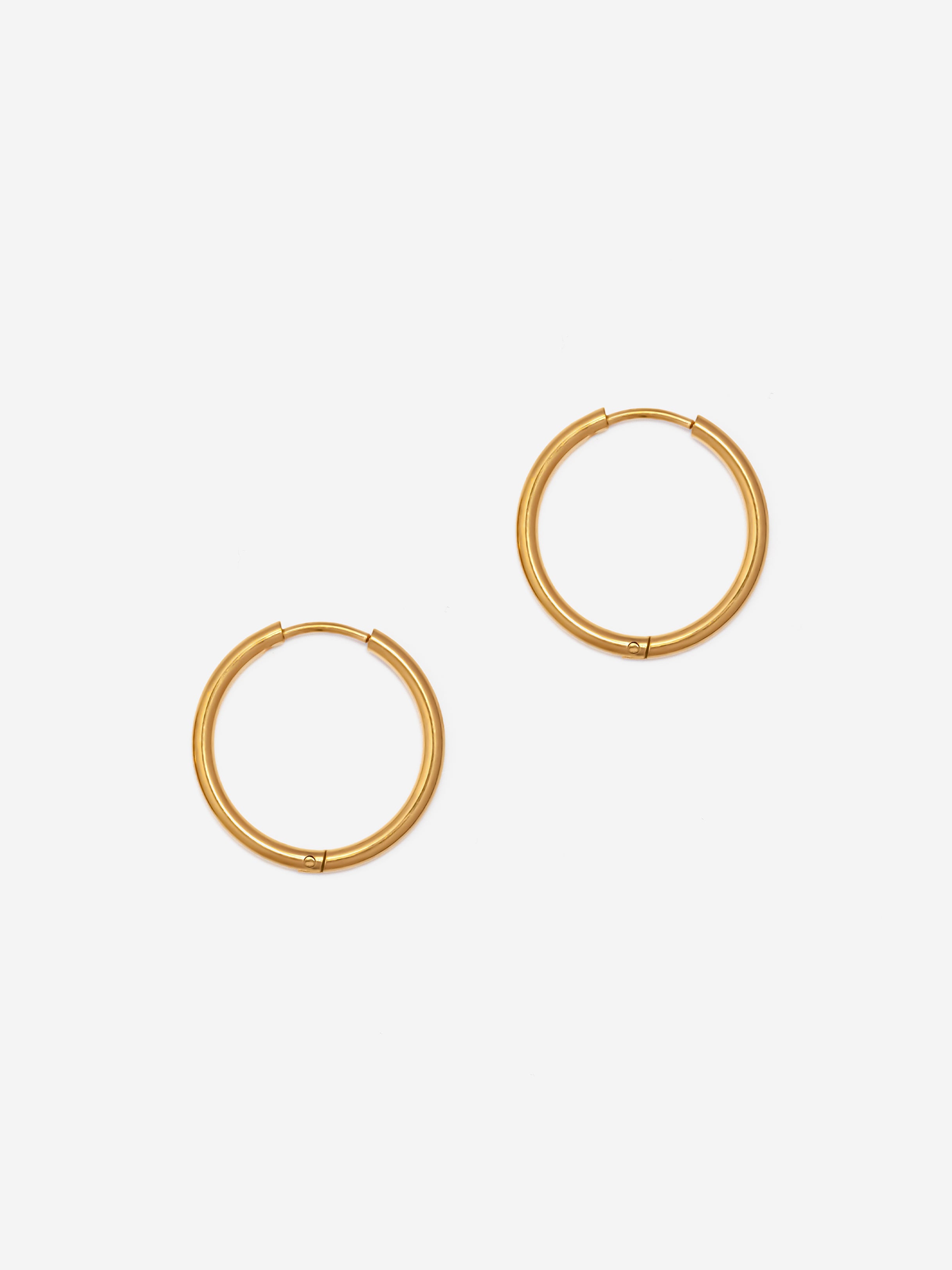 Solid Hoop Earrings For Charms - 22mm