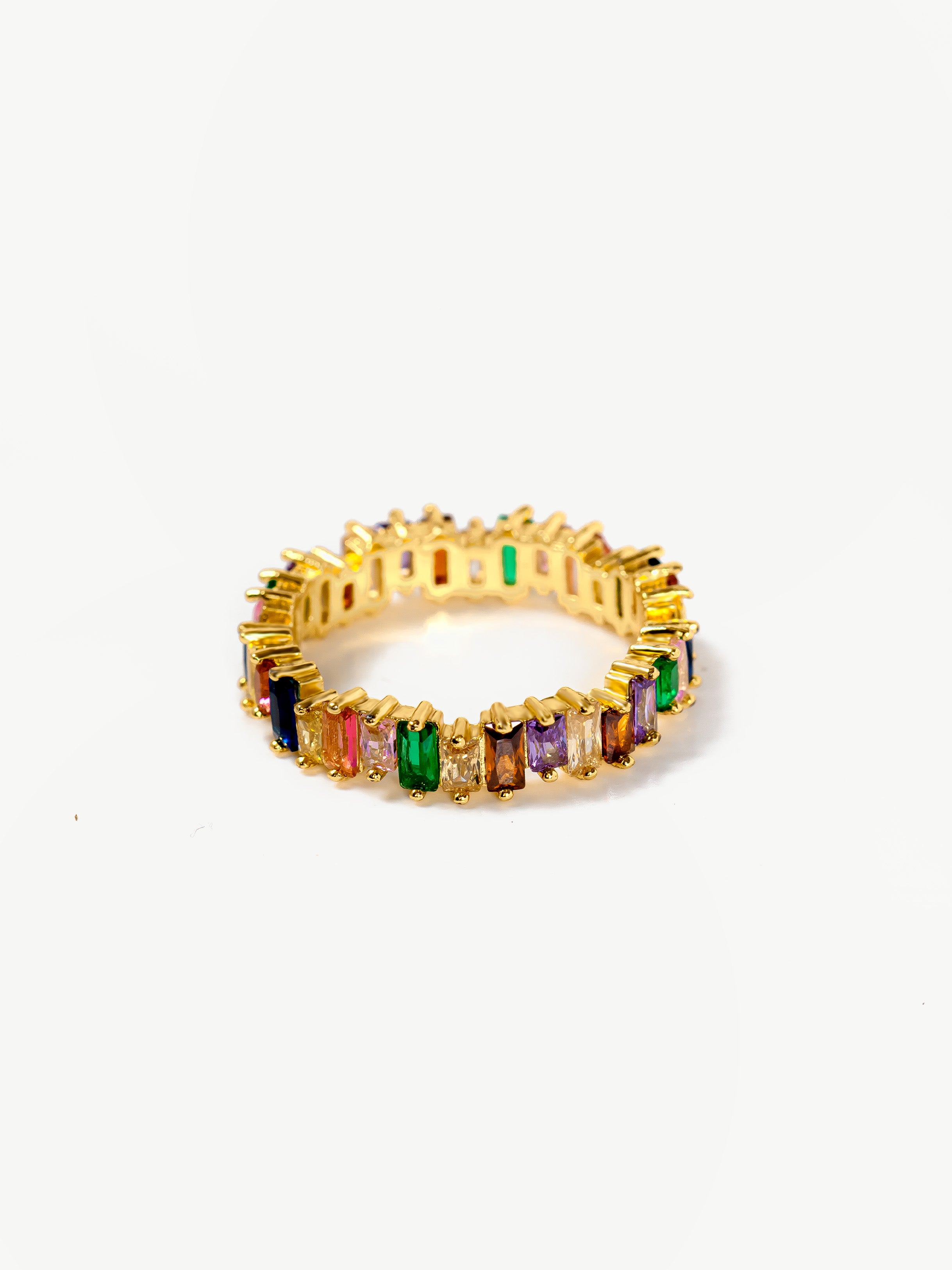 Rainbow Baguette Ring