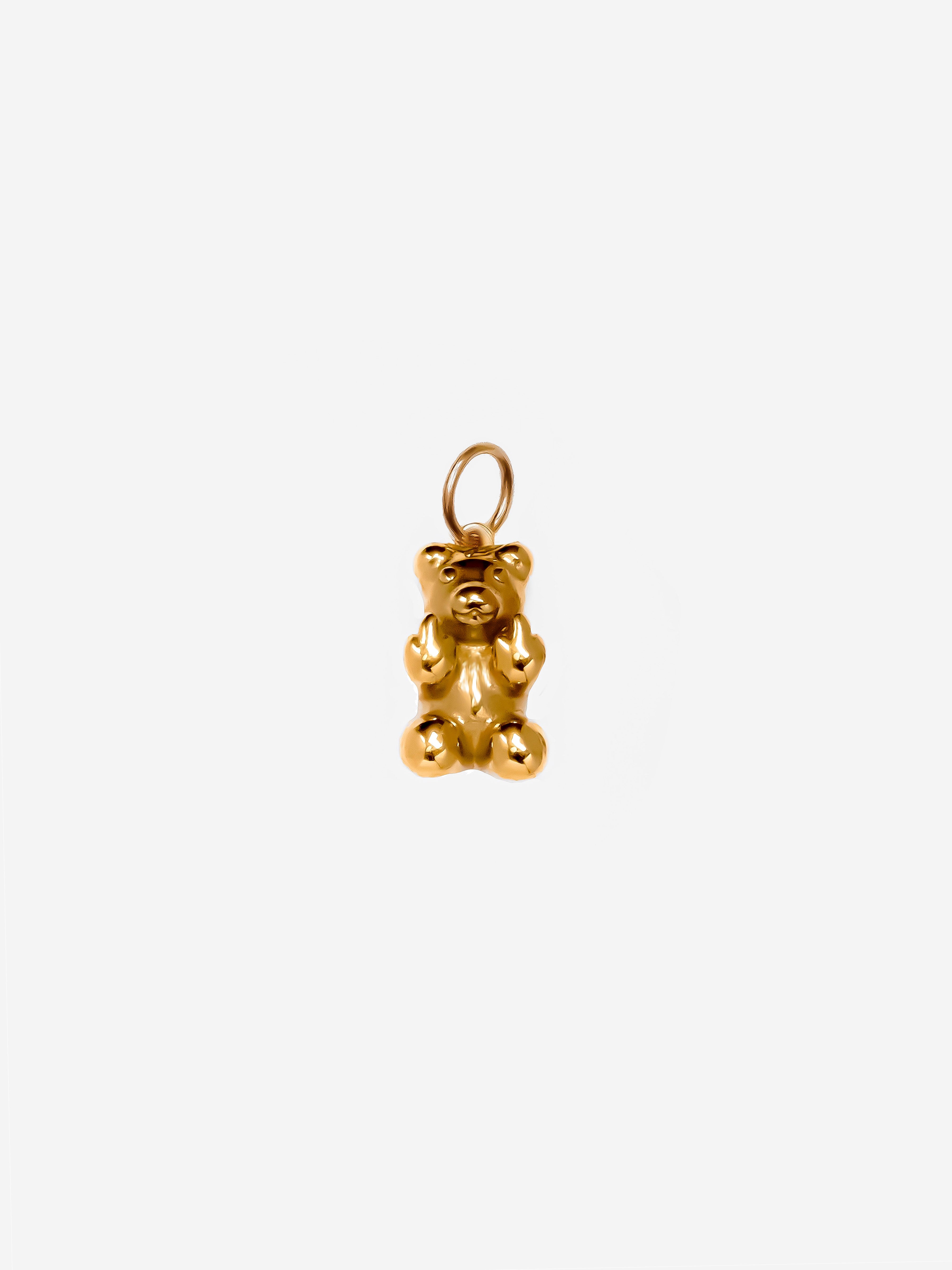 Swear Bear Charm (With Middle Fingers) (Small)