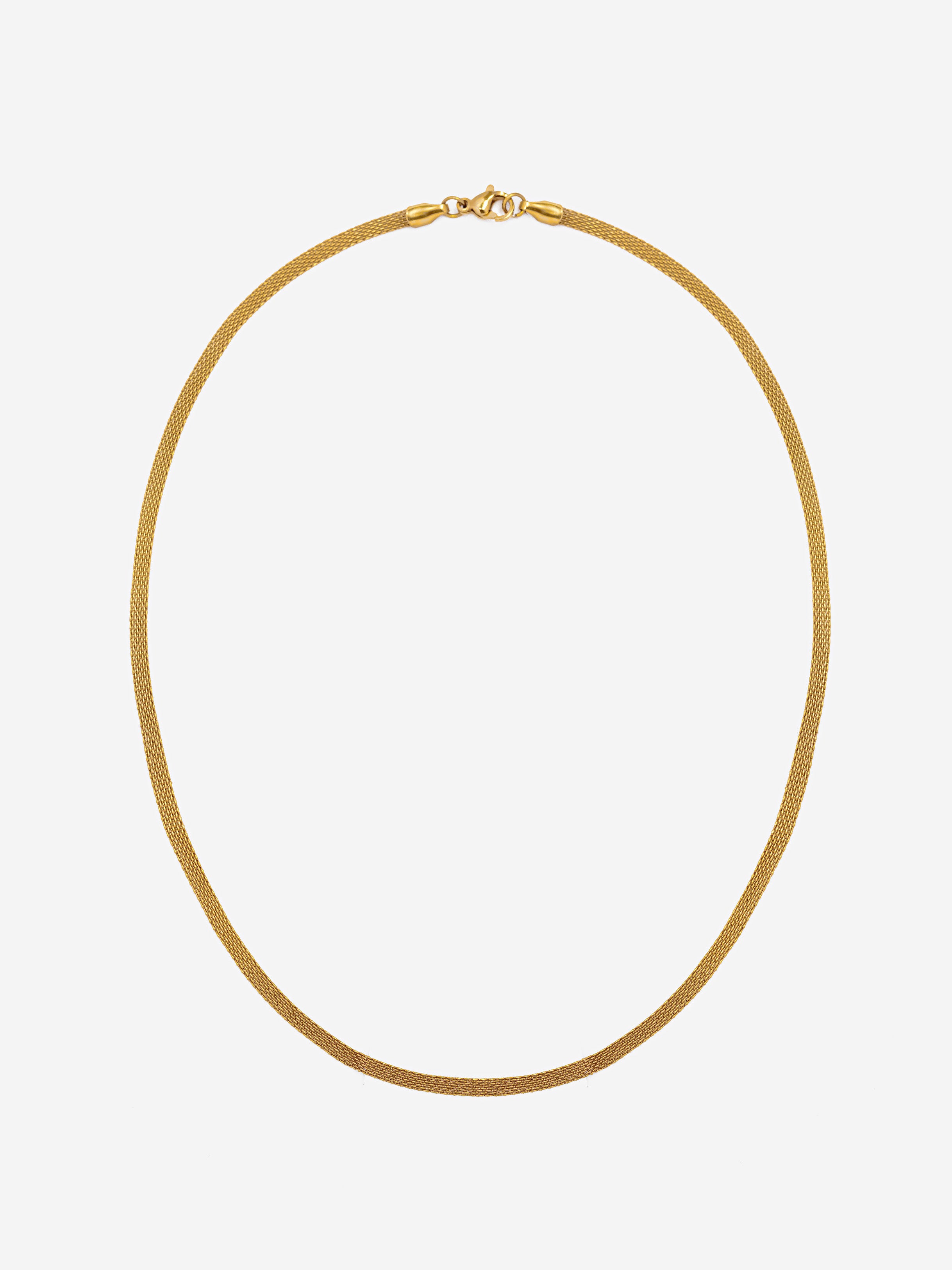 Thin Braided Bishmark Chain Necklace