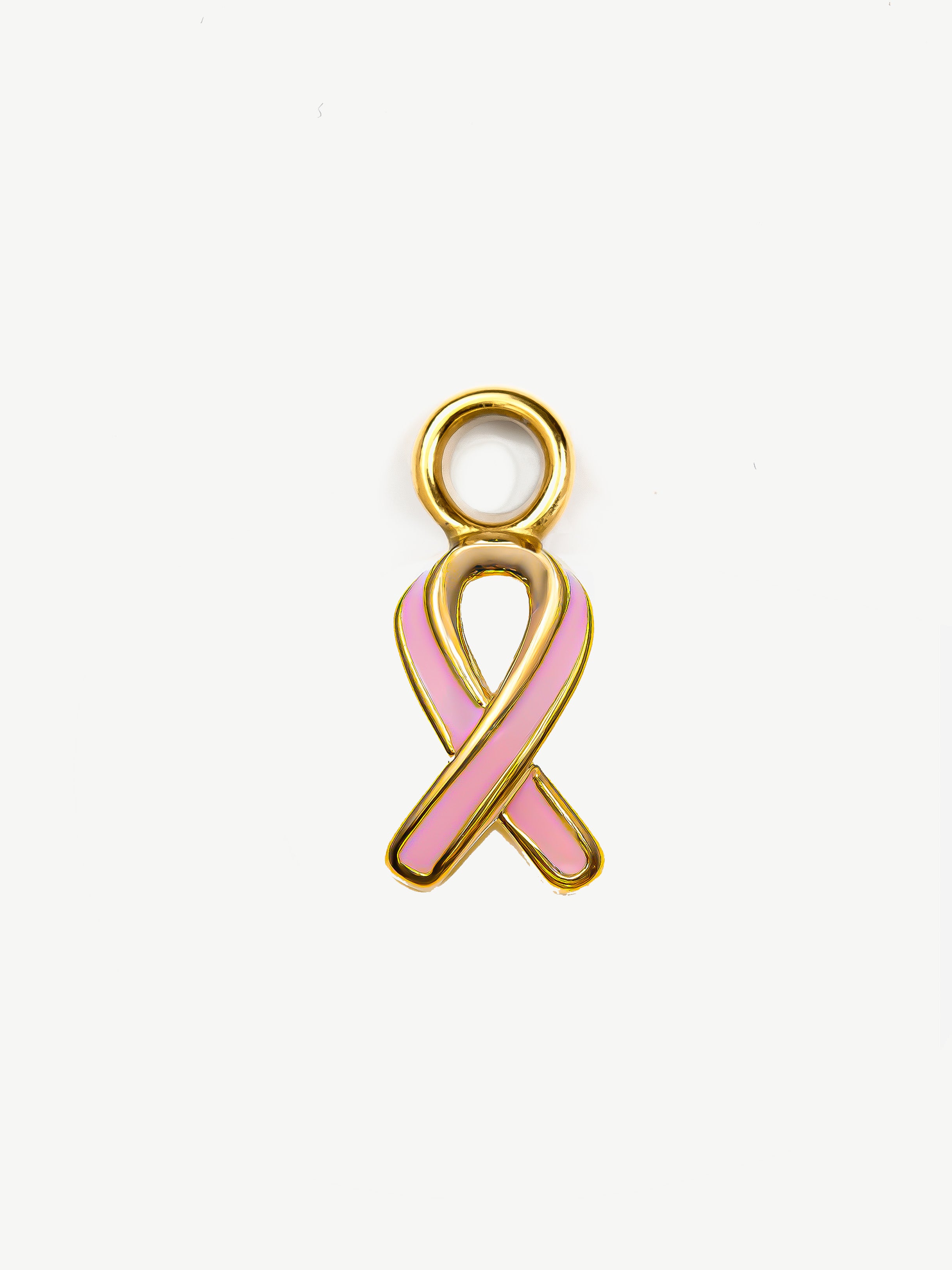 Pink Breast Ribbon Charm (Small)