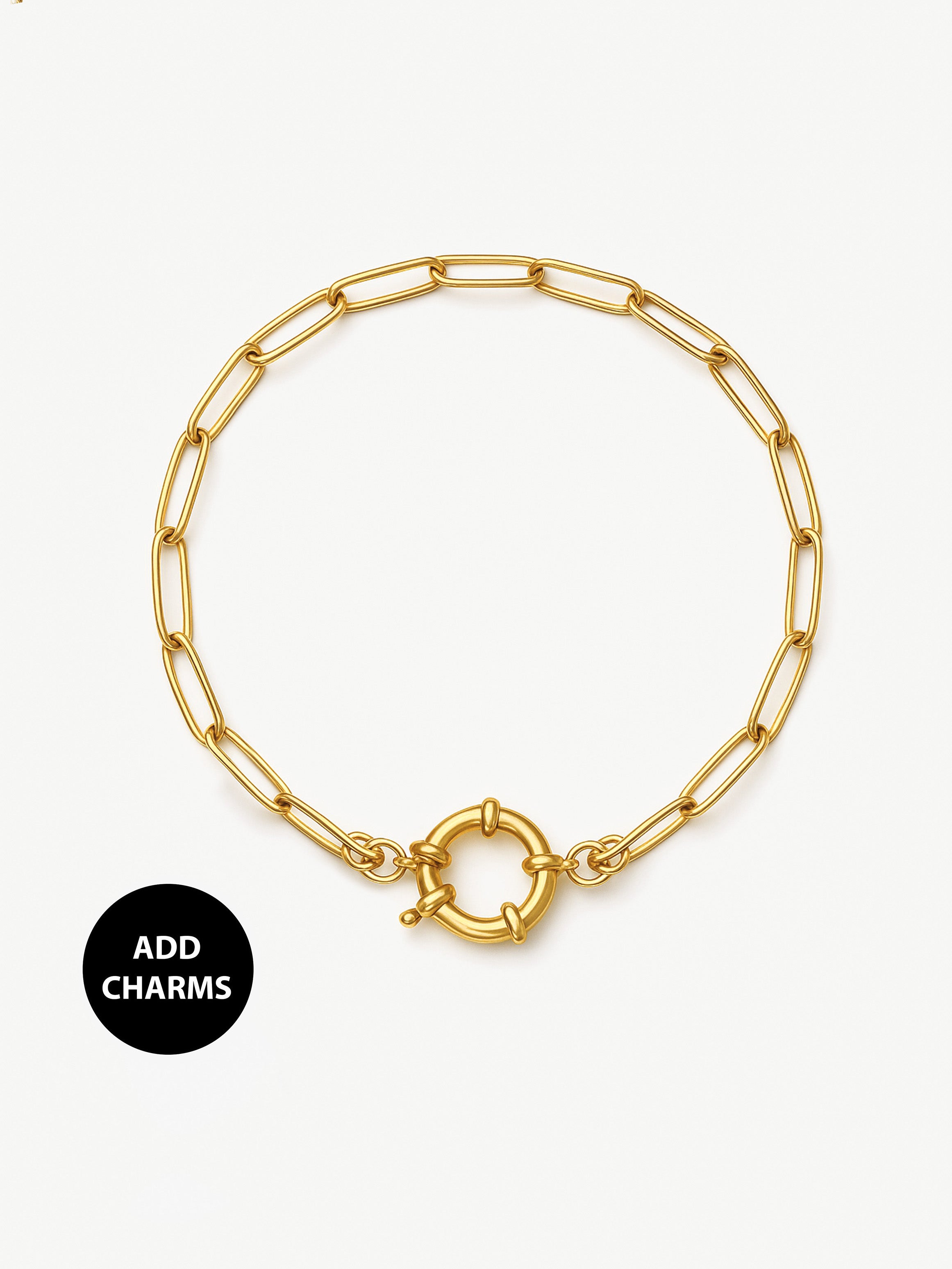 Link Chain Bracelet For Charms