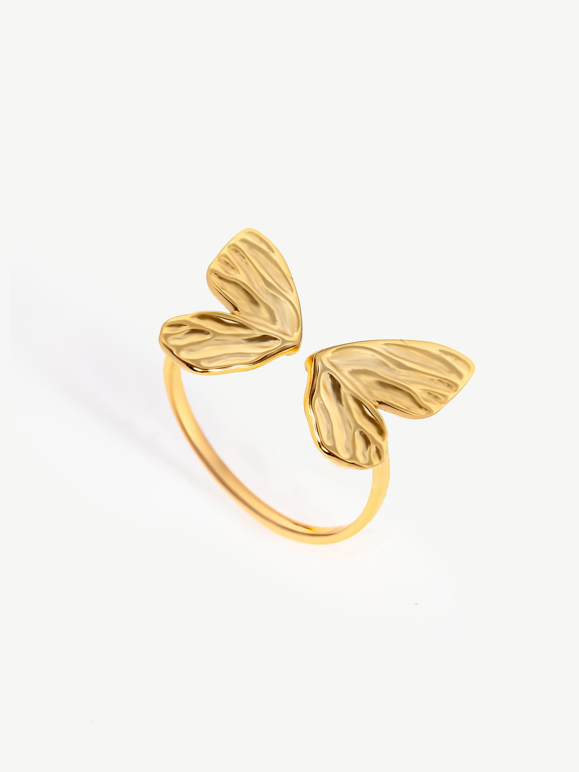 Textured Butterfly Ring - Adjustable