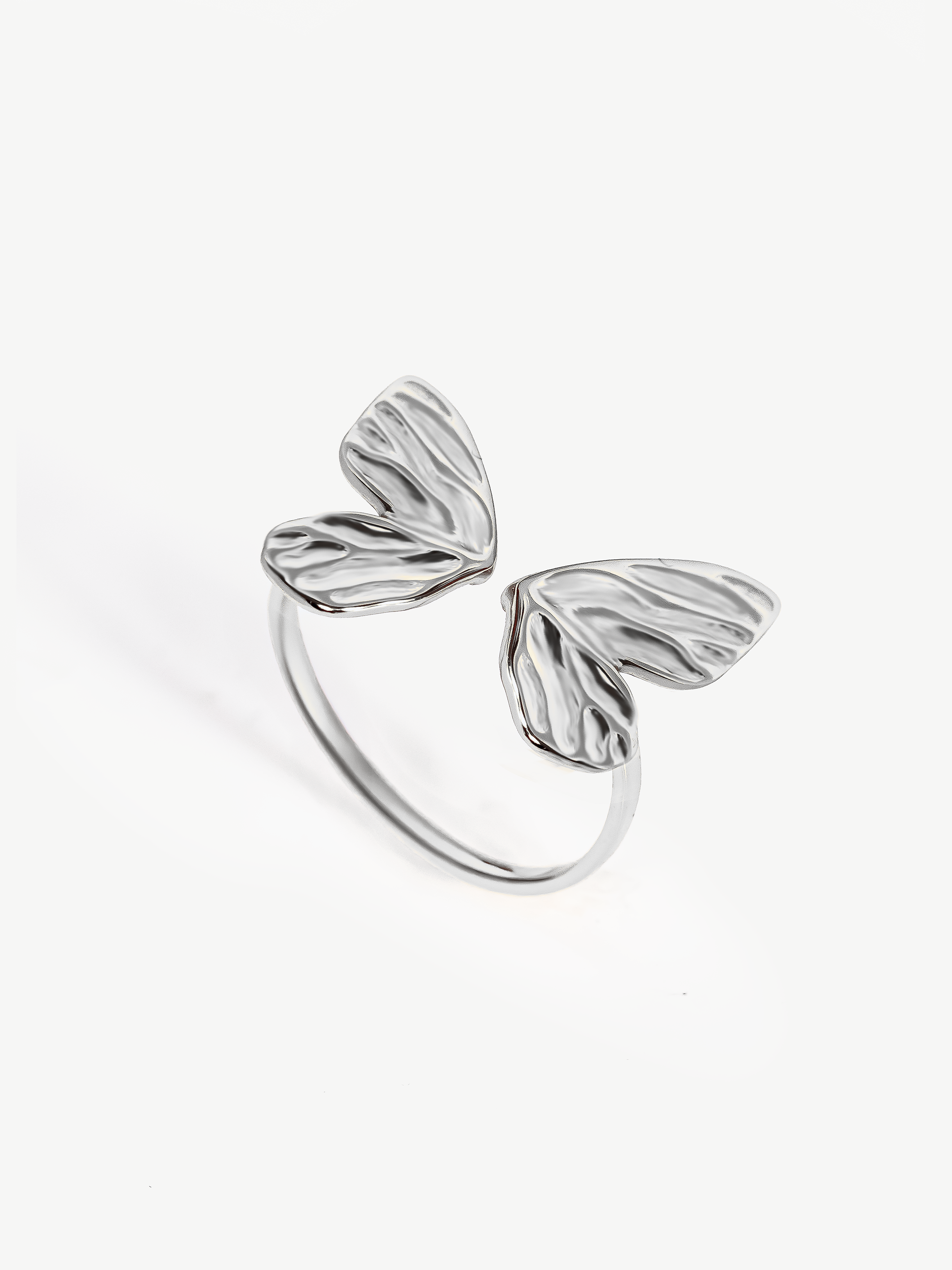 Textured Butterfly Ring - Adjustable