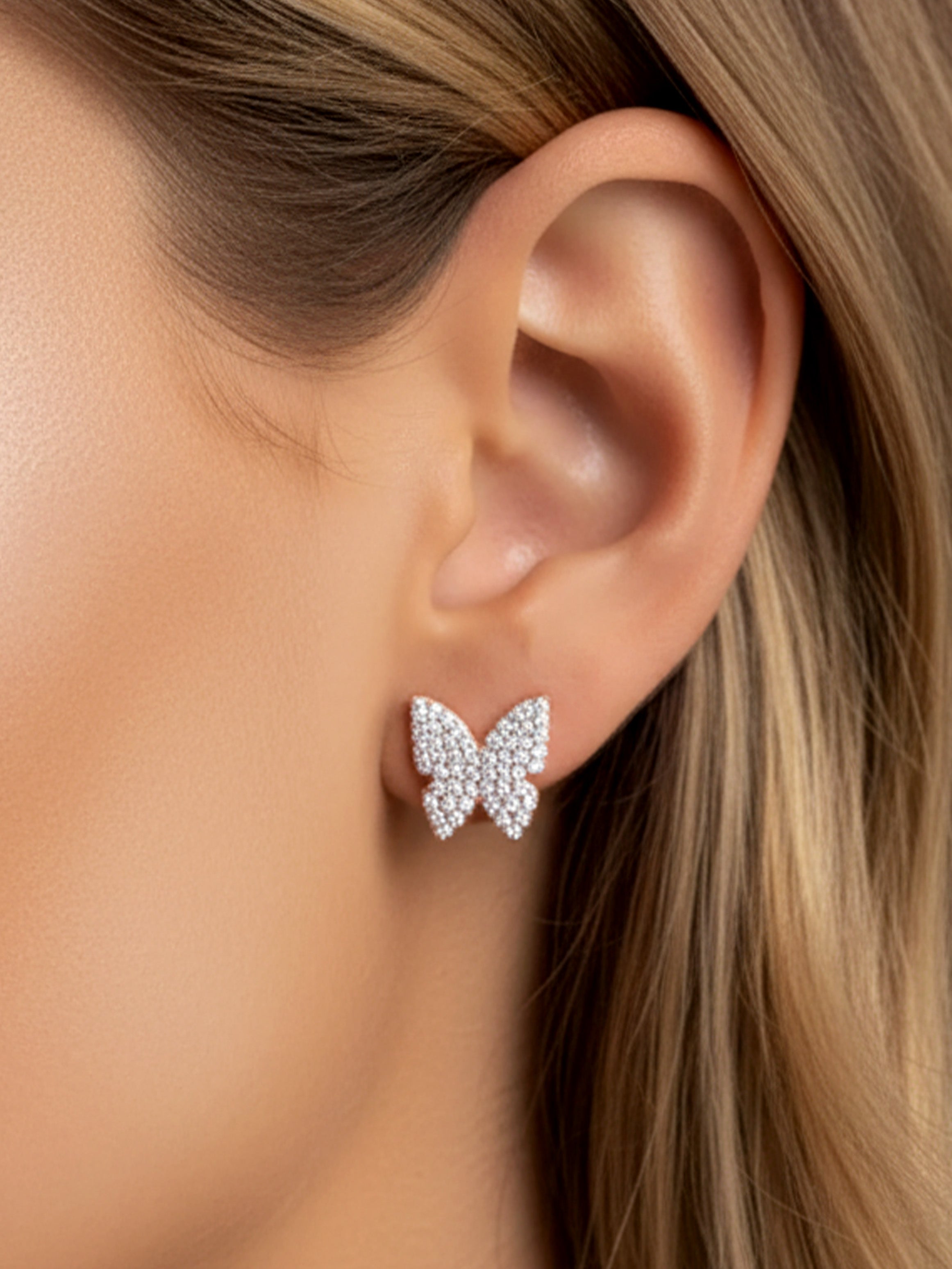 Small Butterfly Stud Earrings