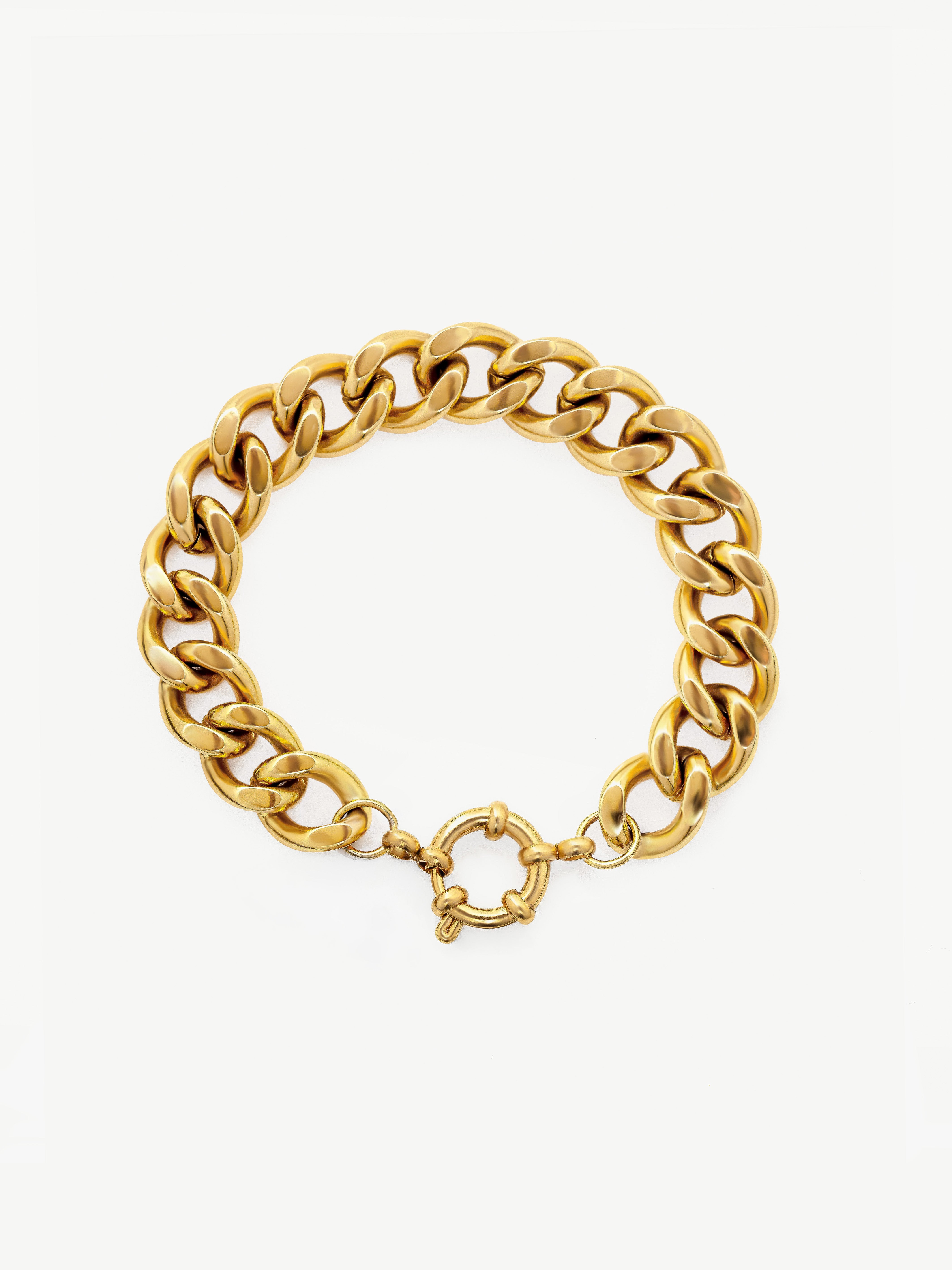 Thick Curb Chain Bracelet For Charms