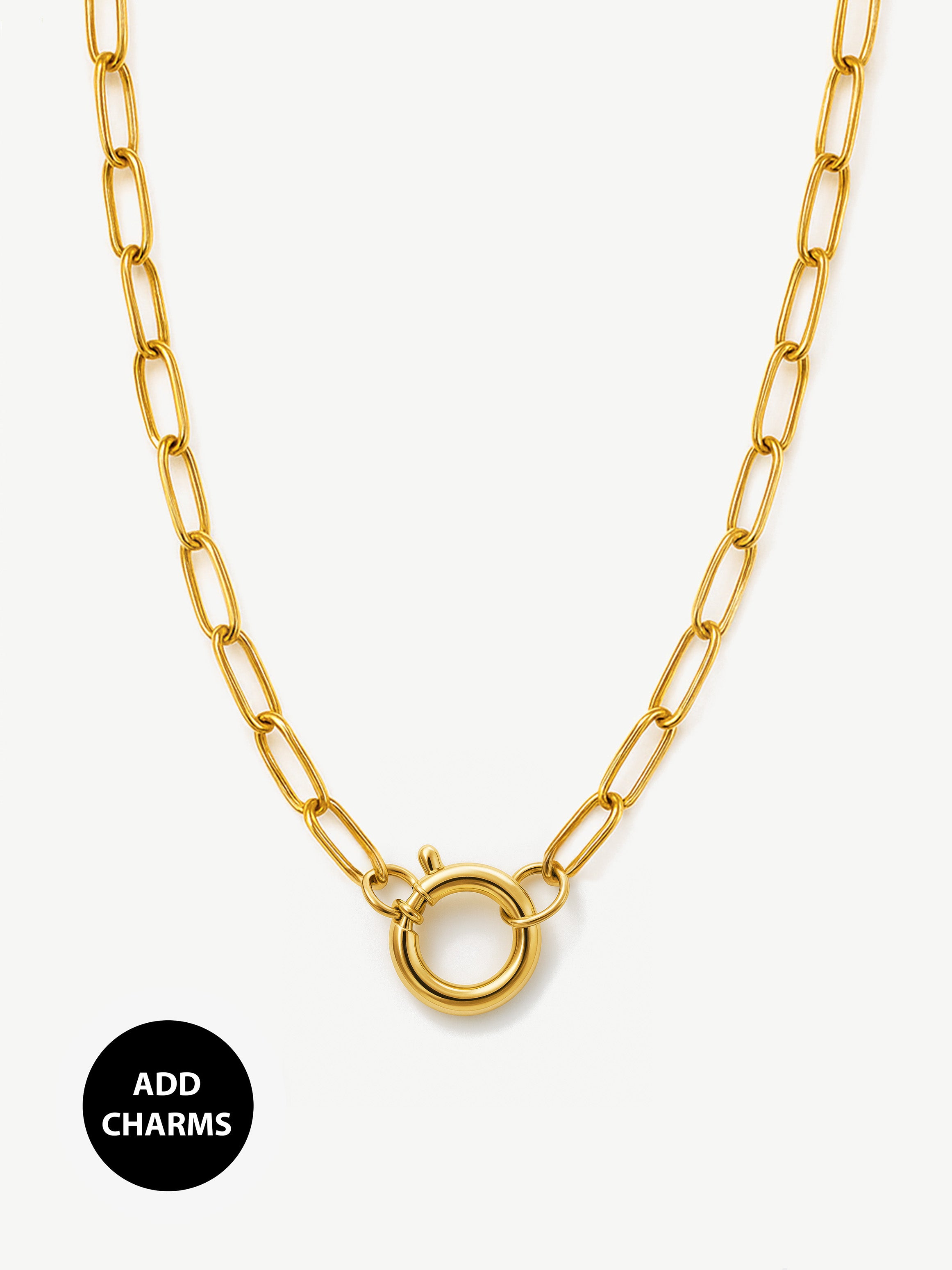 Link Chain Necklace For Charms (Q-Clasp)