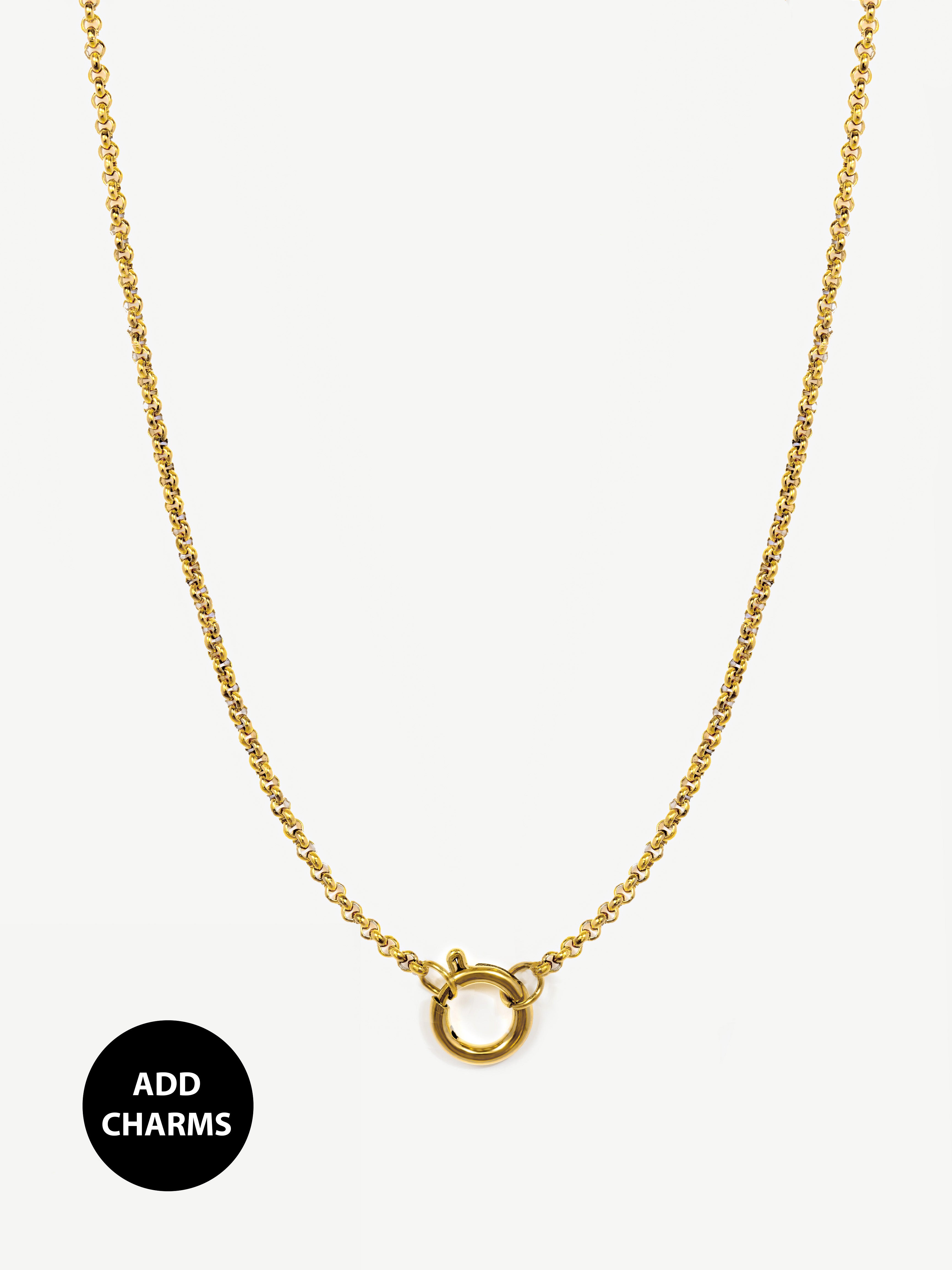 Rolo Chain Necklace For Charms (Q-Clasp)