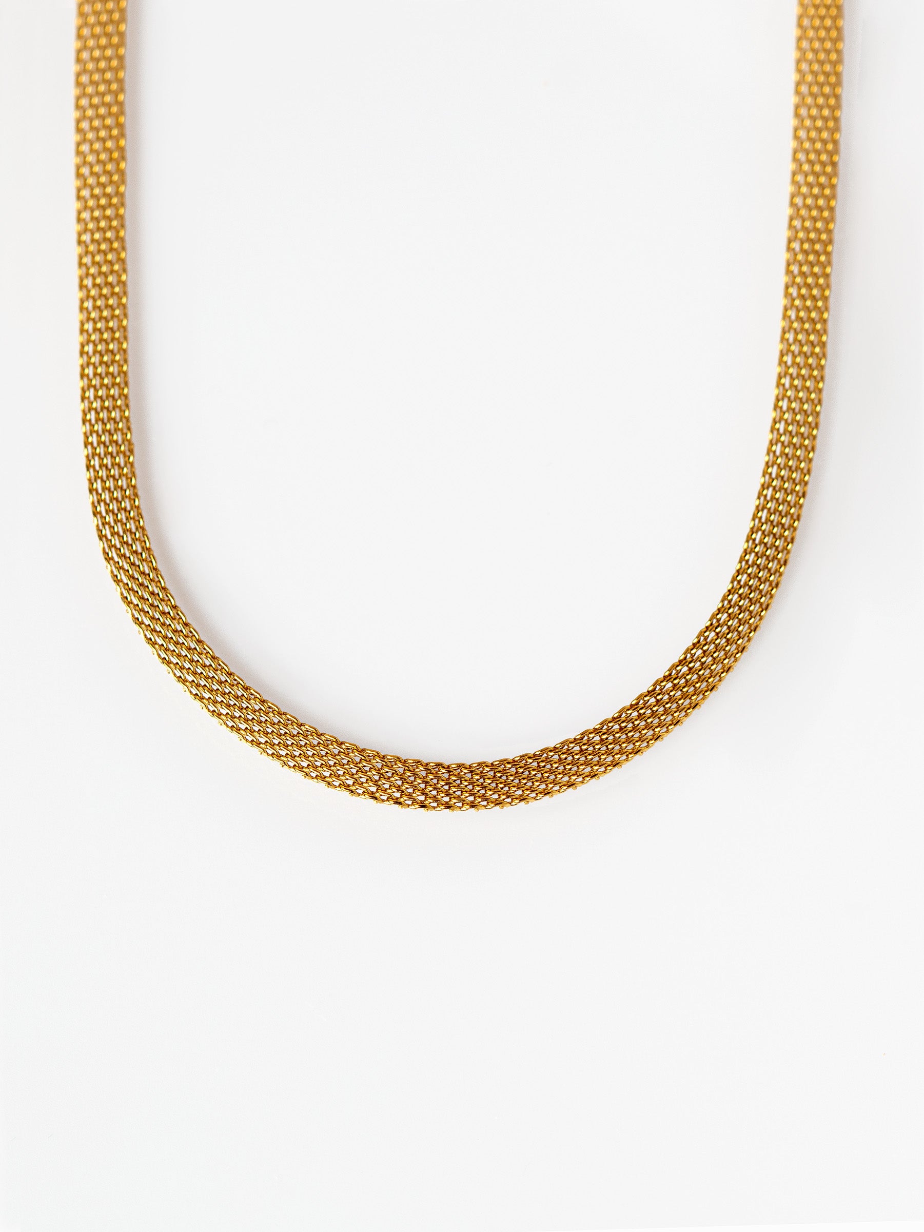 Gold Braided Bishmark Chain Necklace