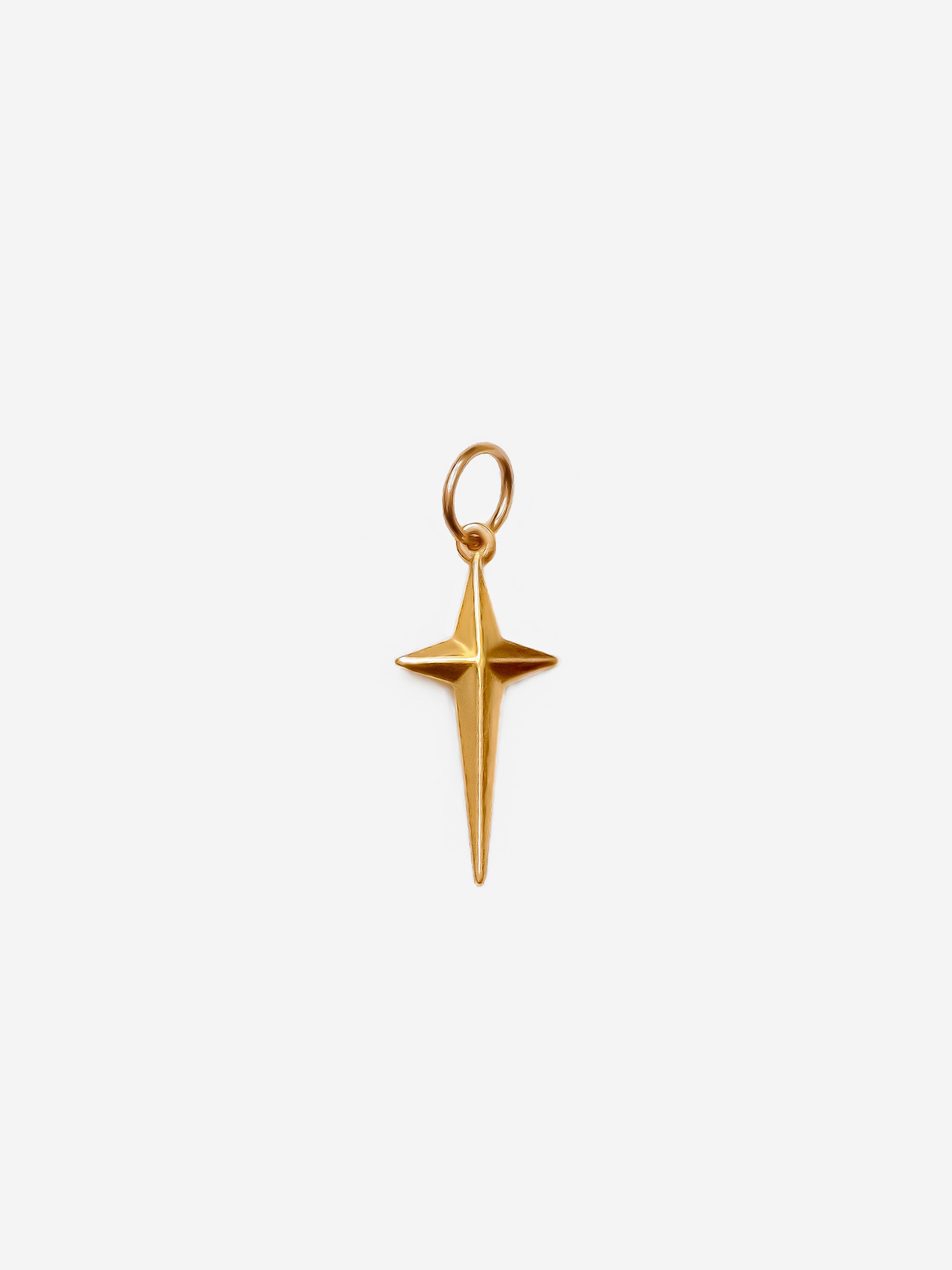 Gold Long Skinny Cross Charm (Small)