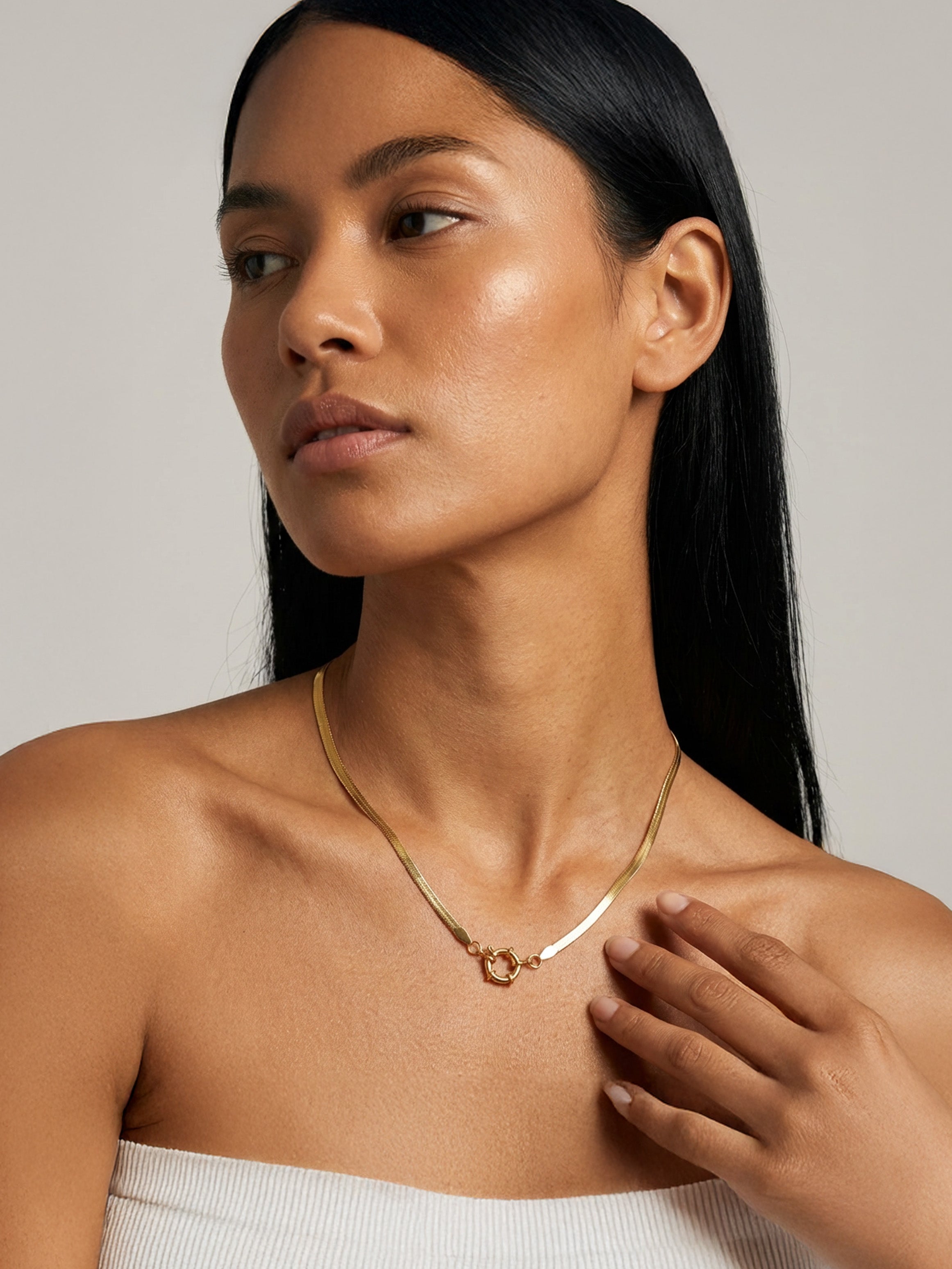 Herringbone Chain Choker For Charms - 40cm