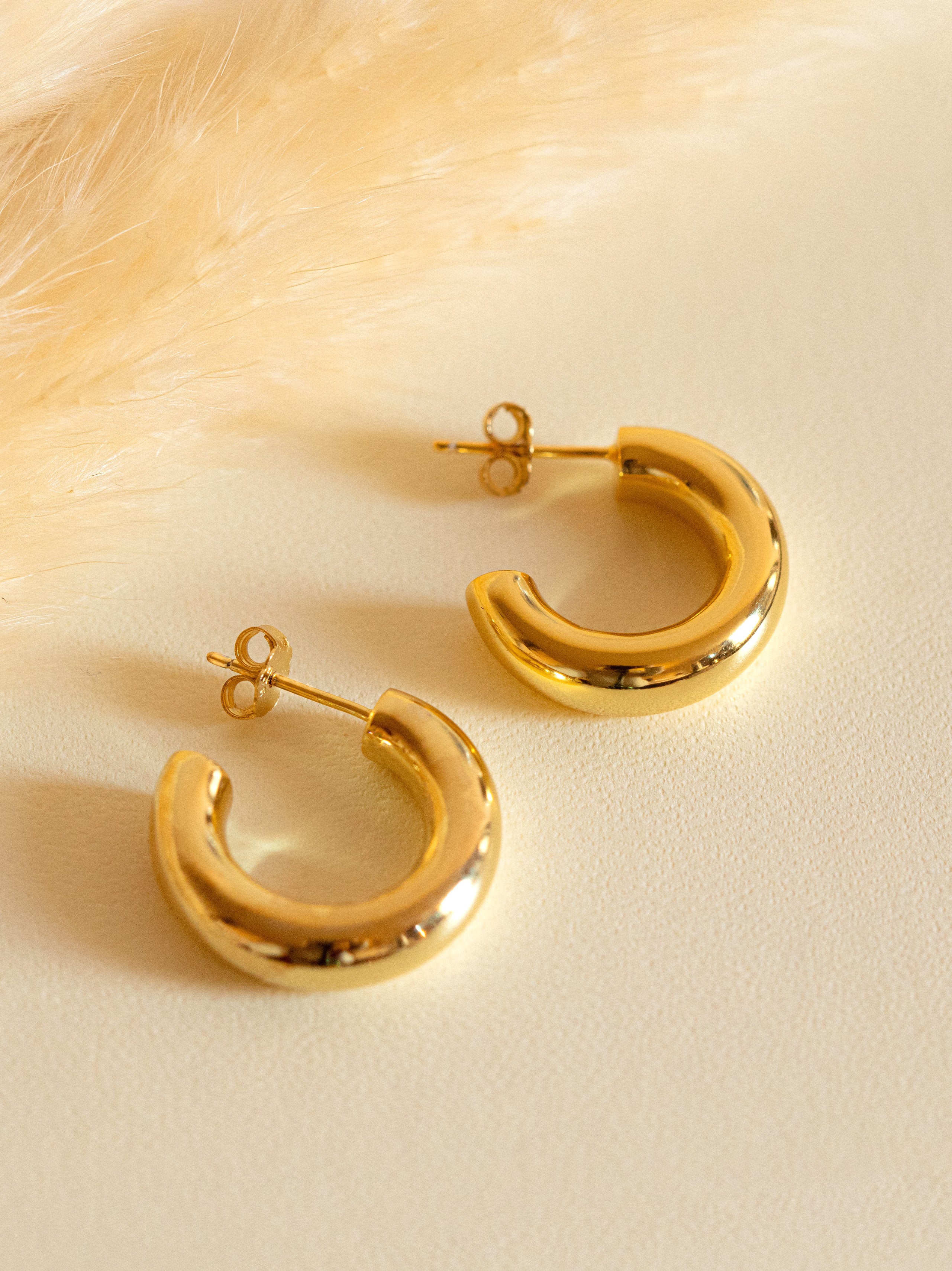 Chunky Gold Hoop Earrings