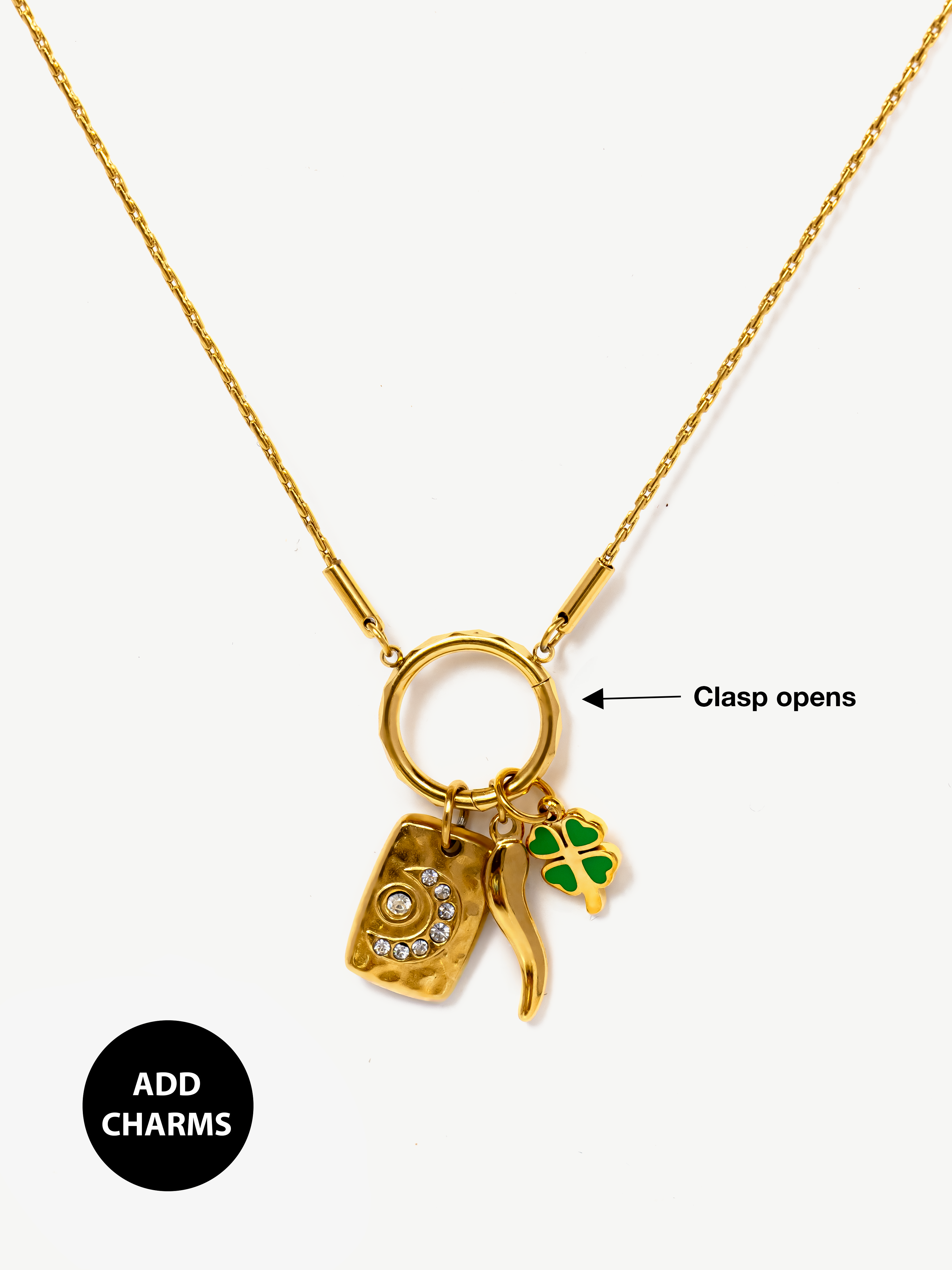 Fine Chain Necklace For Charms (O Clasp)