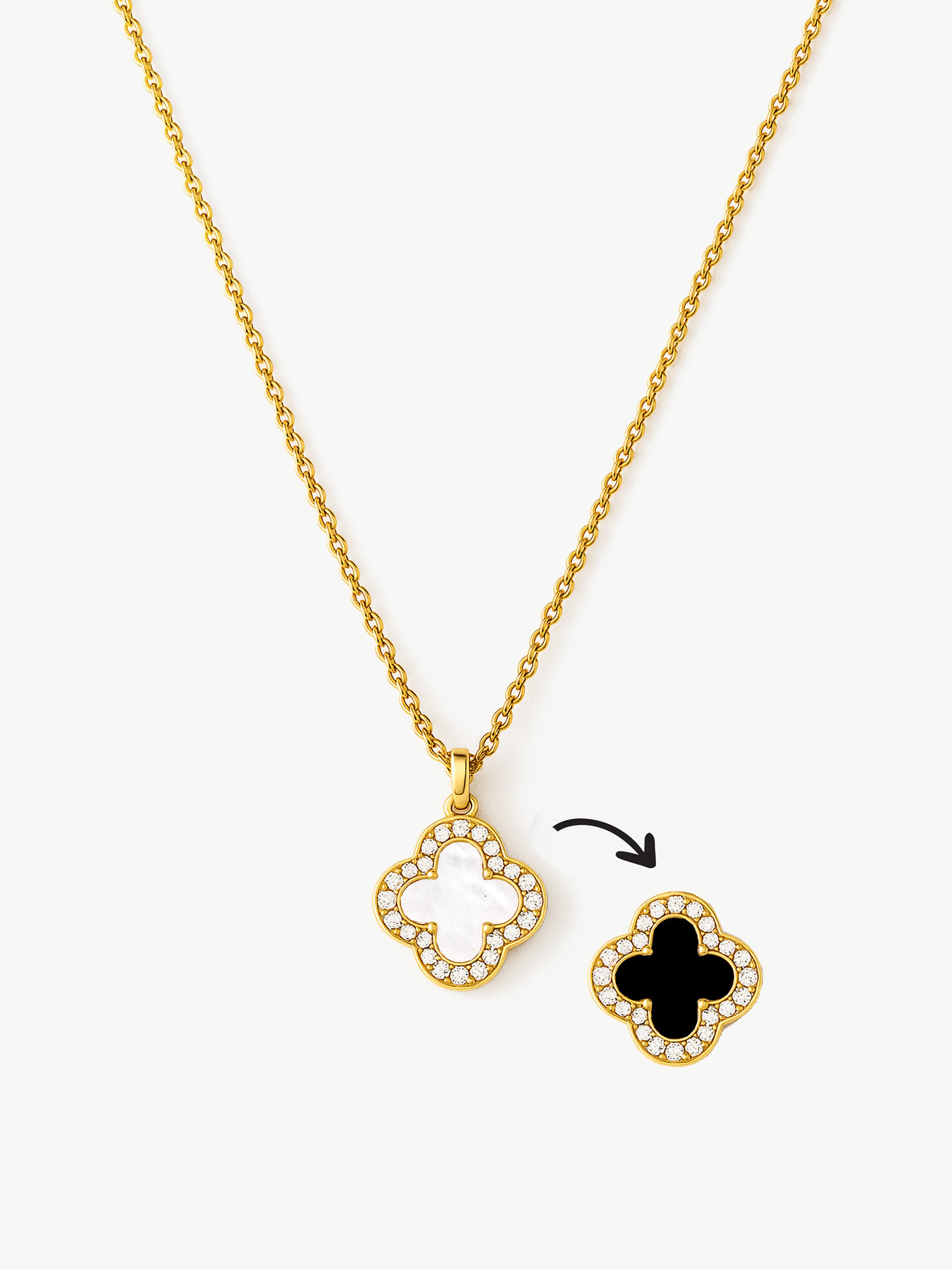 Clover Necklace - Reversible Pendant