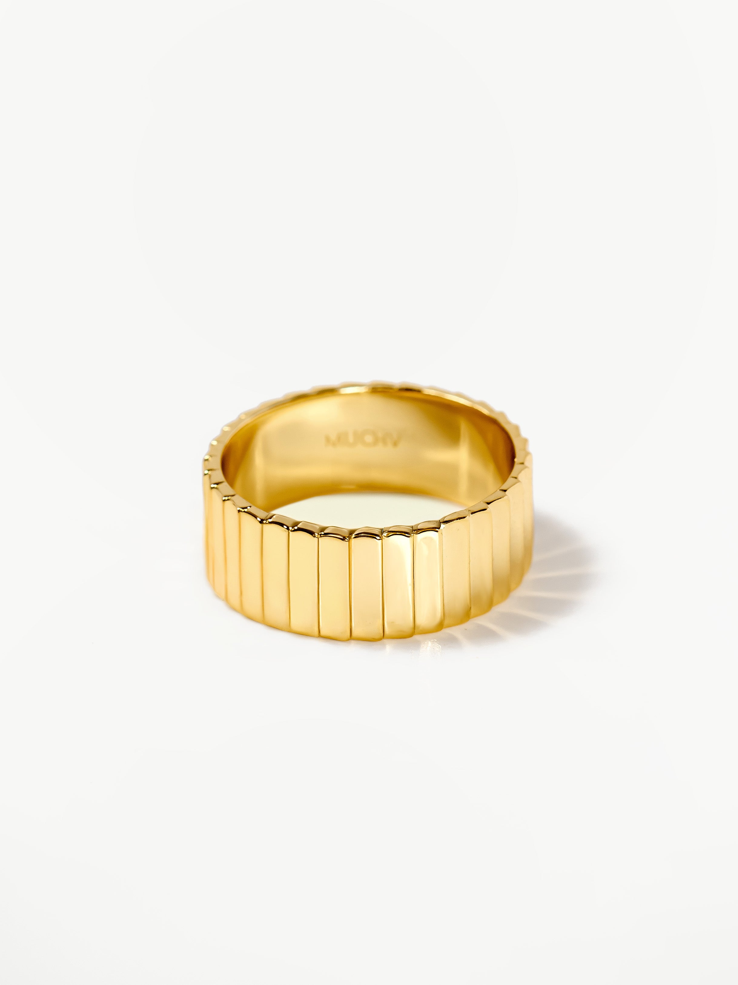 Thick Textured Croissant Ring