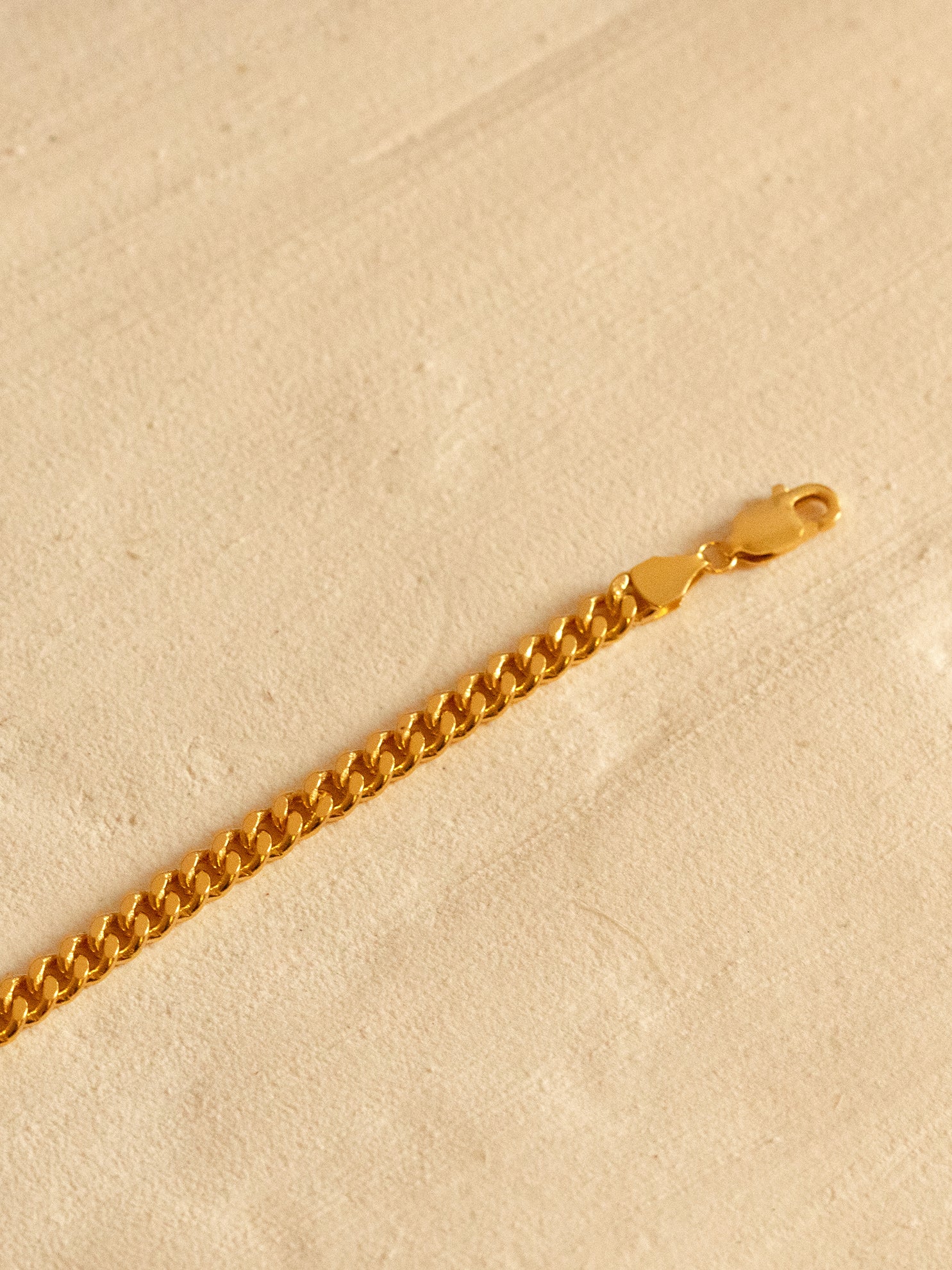 Gold Cuban Curb Chain Necklace