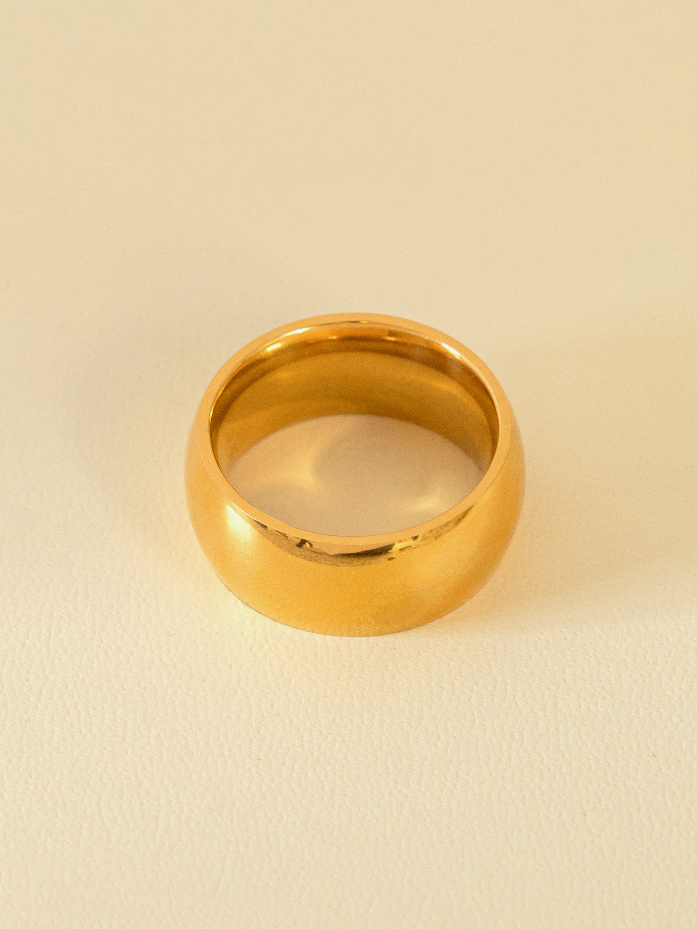 Gold Smooth Polished Dome Ring