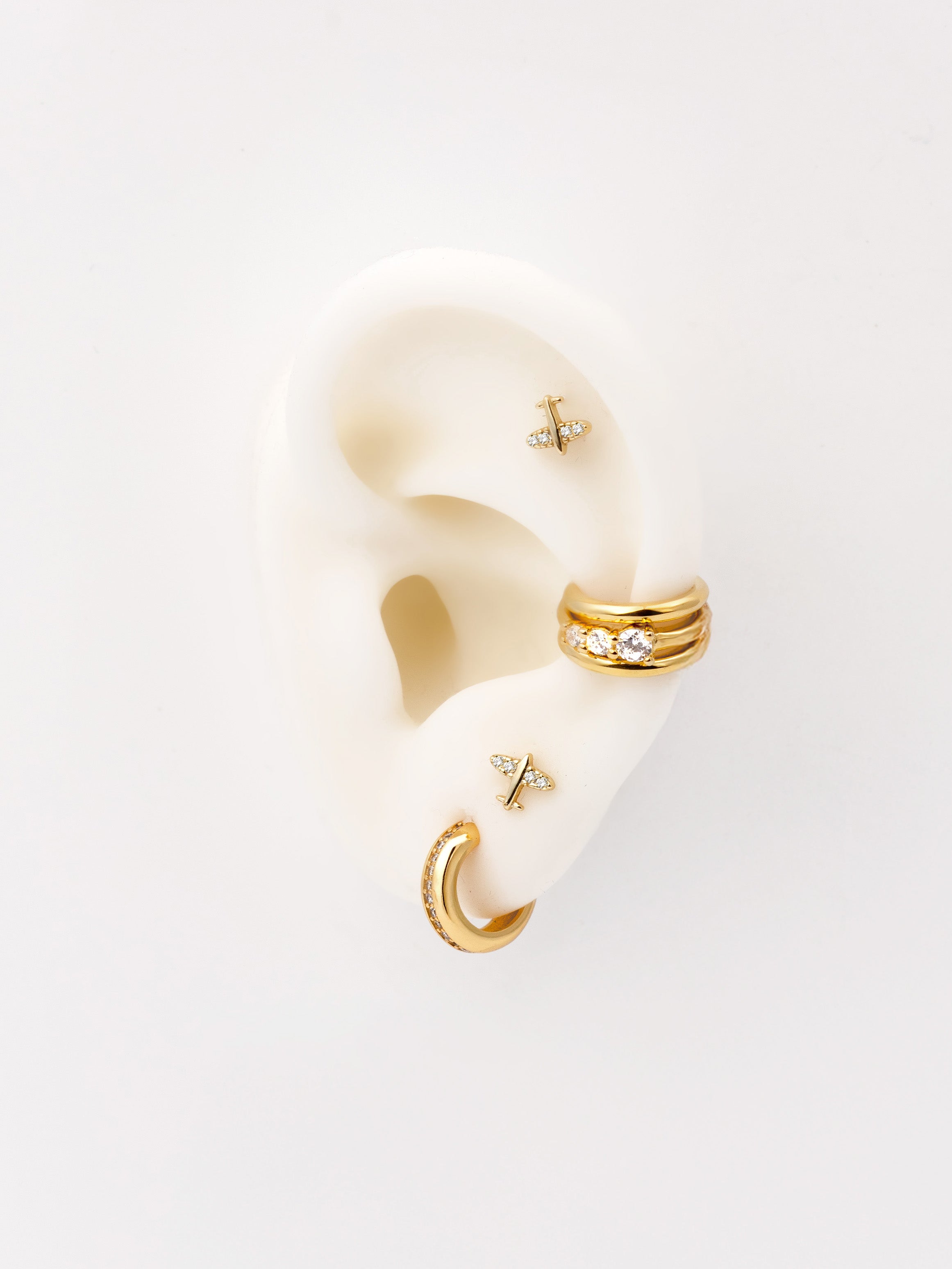 Tiny Airplane Stud Earrings