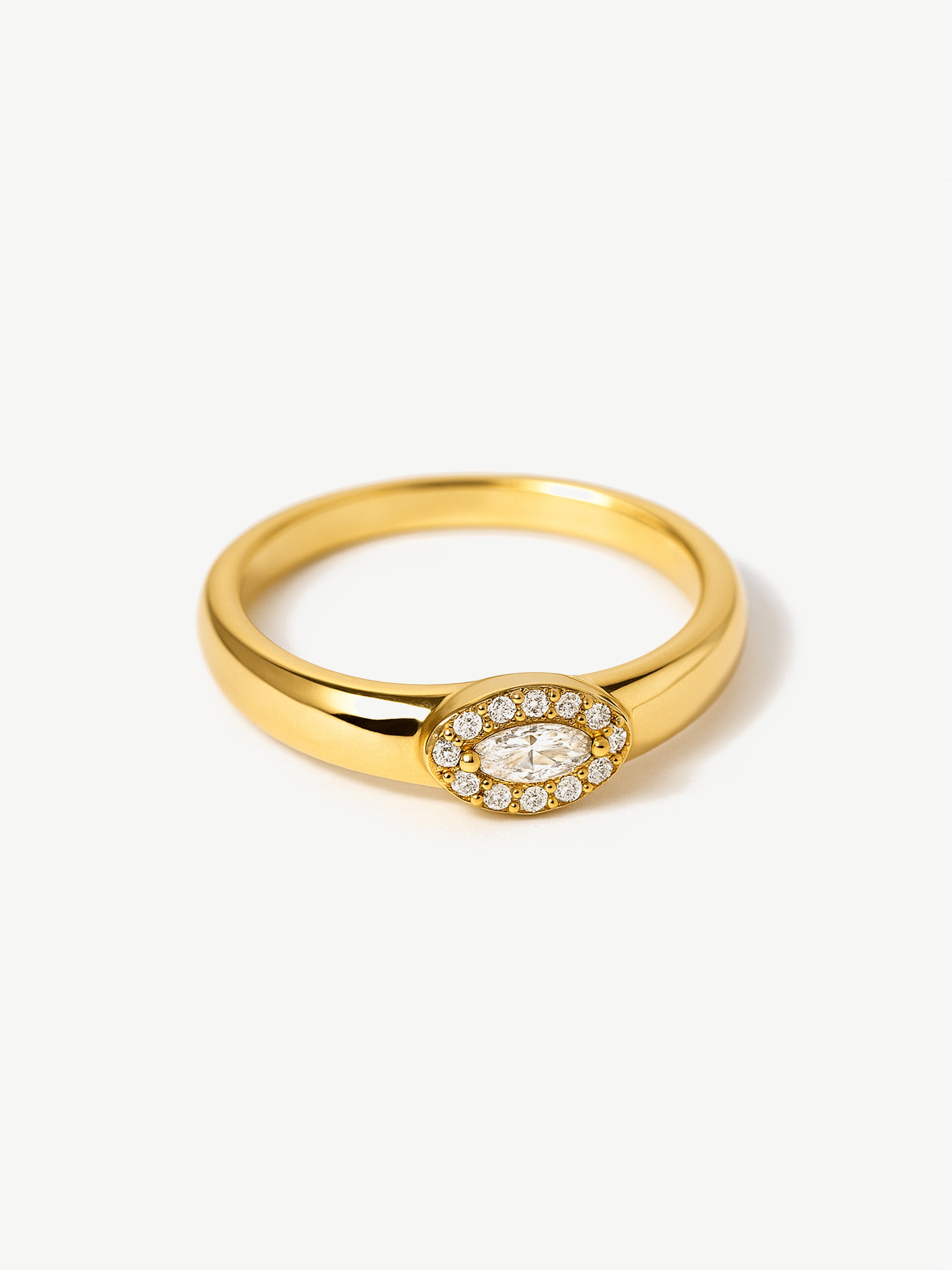 Oval Signet Ring With Evil Eye