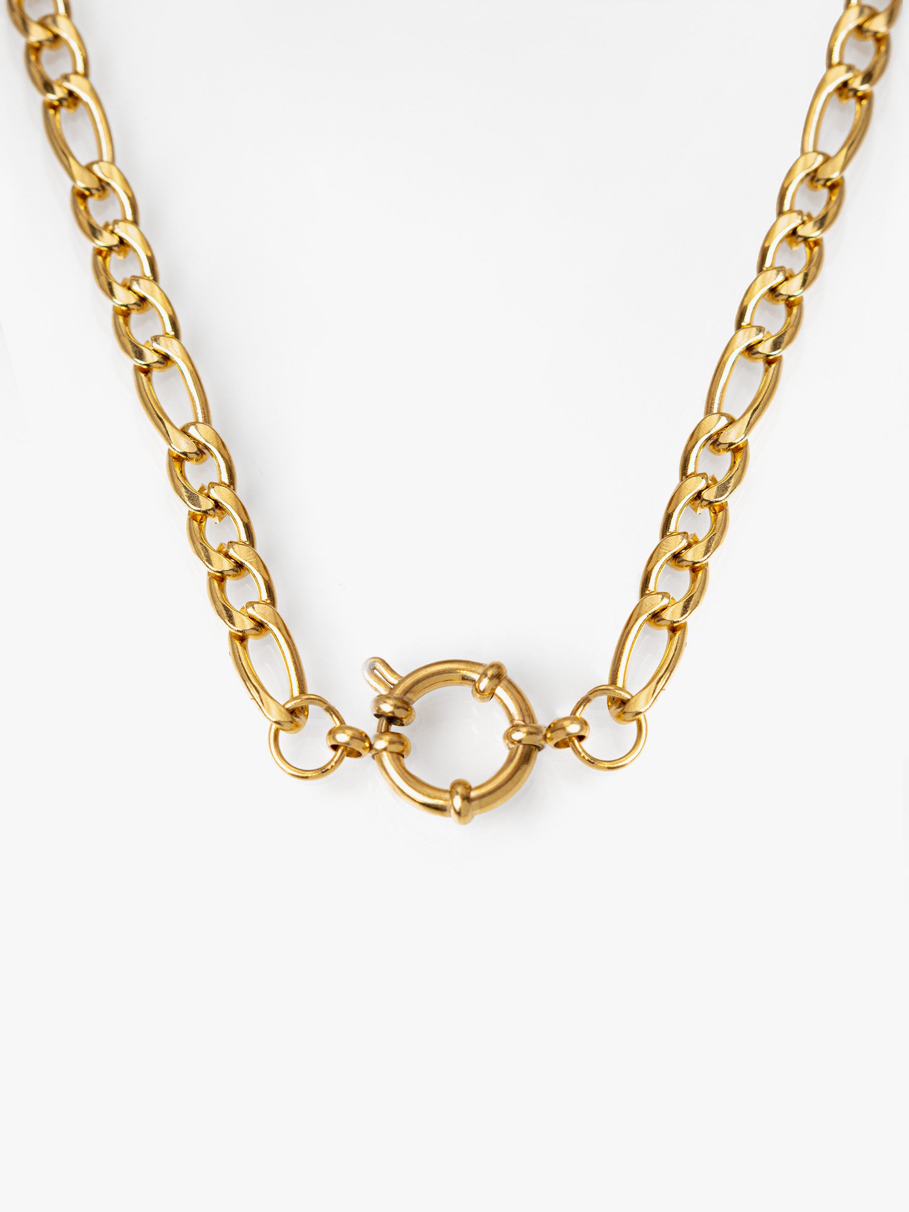 Gold Figaro Chain Necklace For Charms