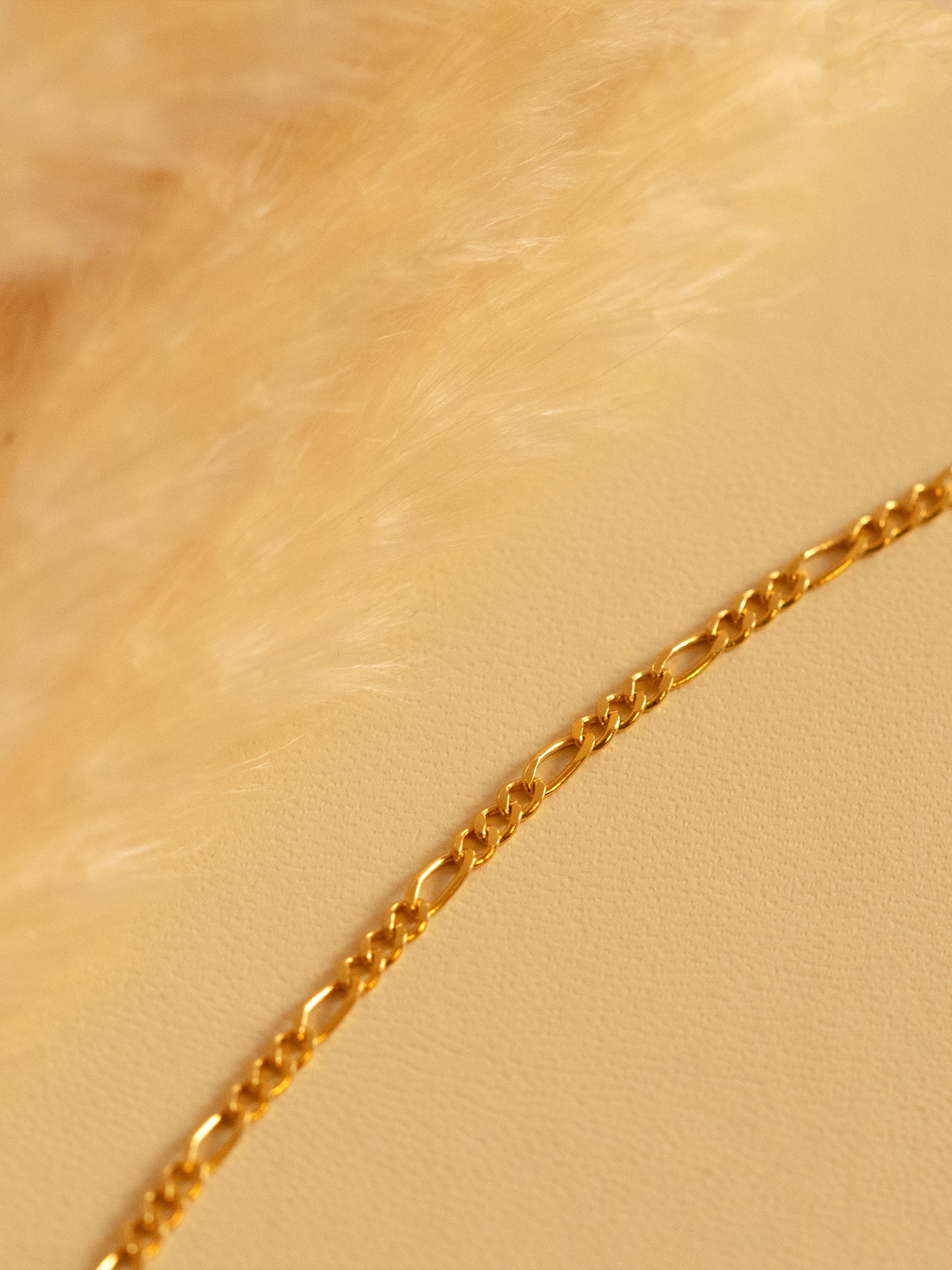 Gold Thin Figaro Chain Necklace